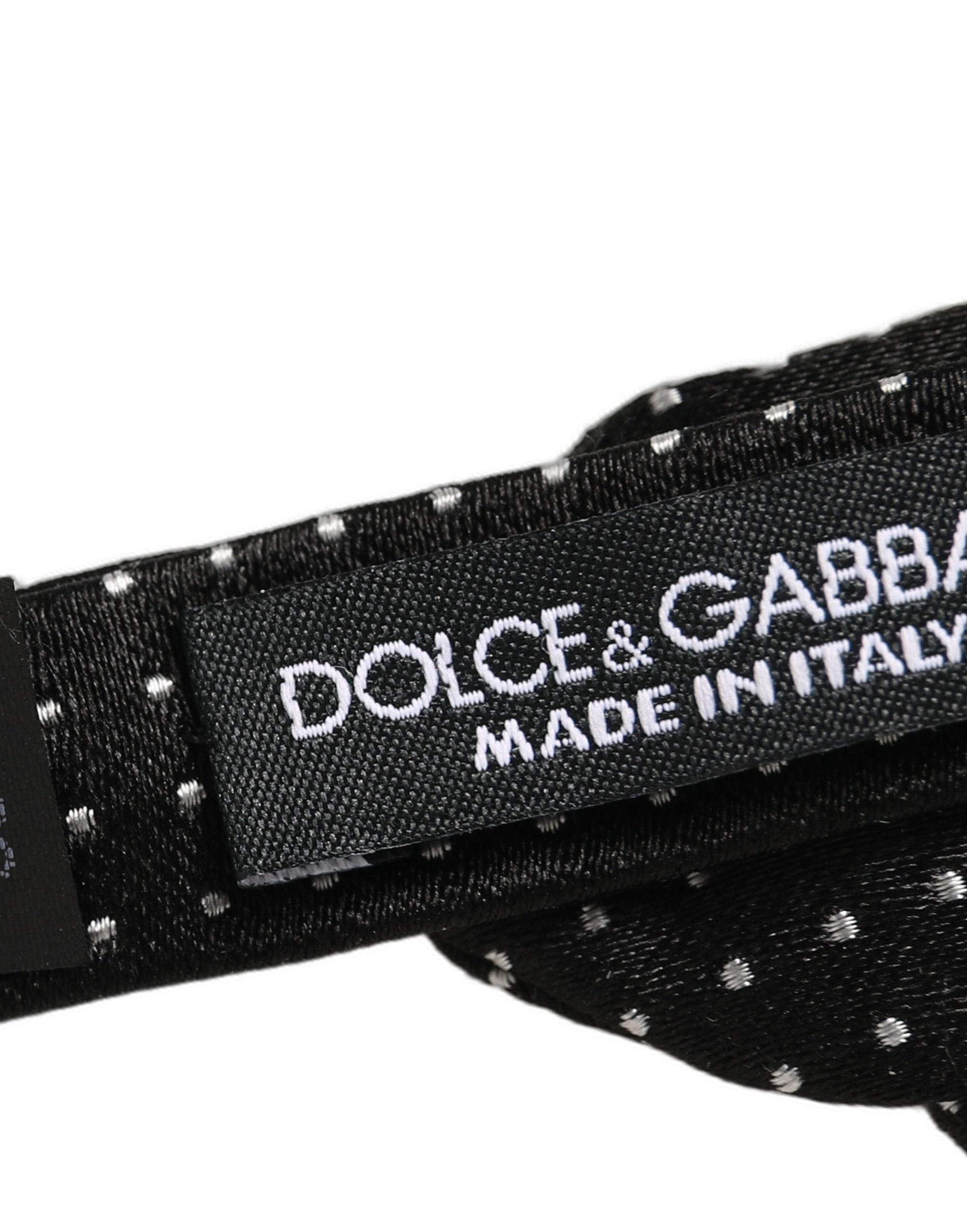 Dolce & Gabbana Polka Dot Silk Bow Tie - Timeless Elegance