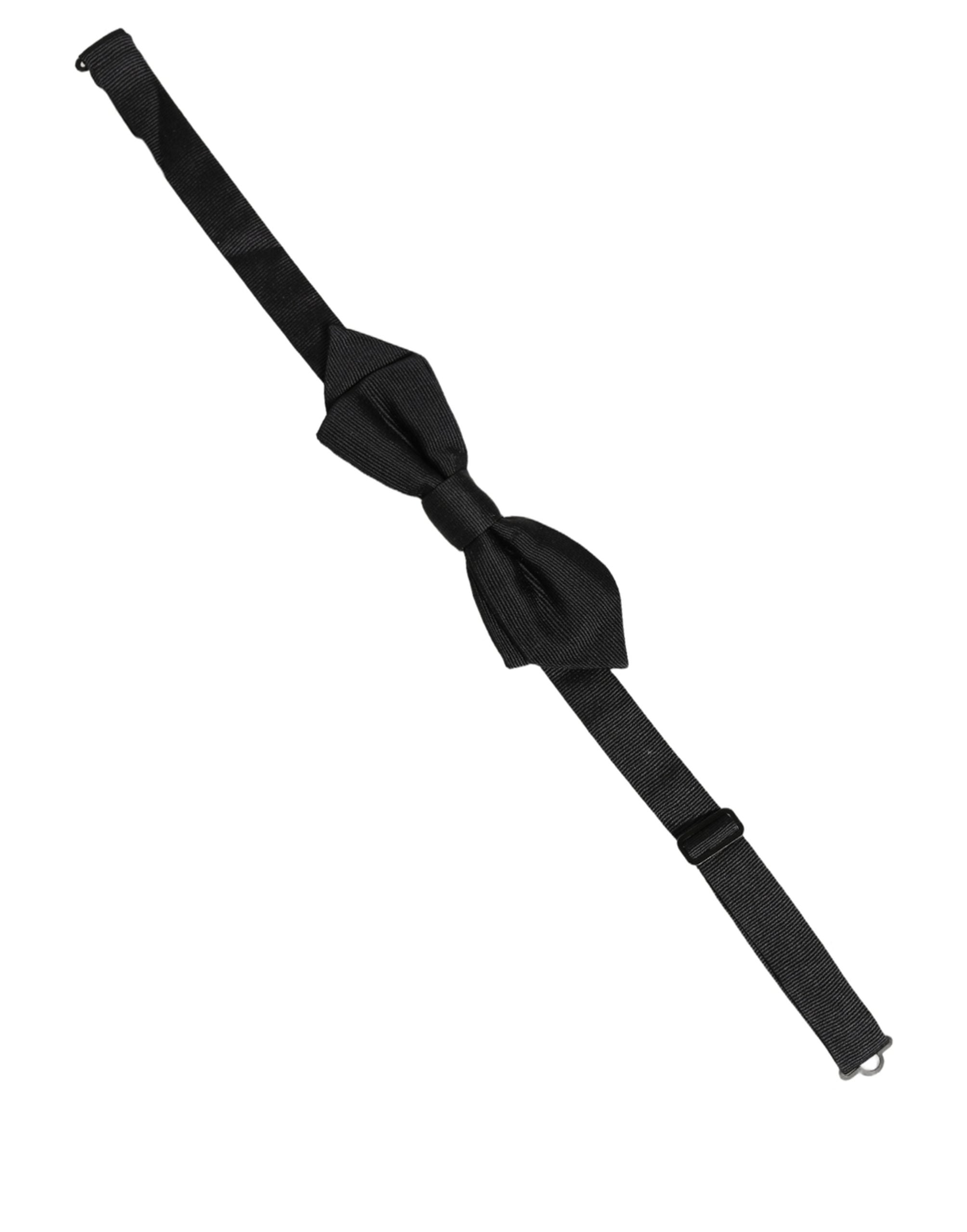 Dolce & Gabbana Silk Black Bow Tie for Timeless Elegance