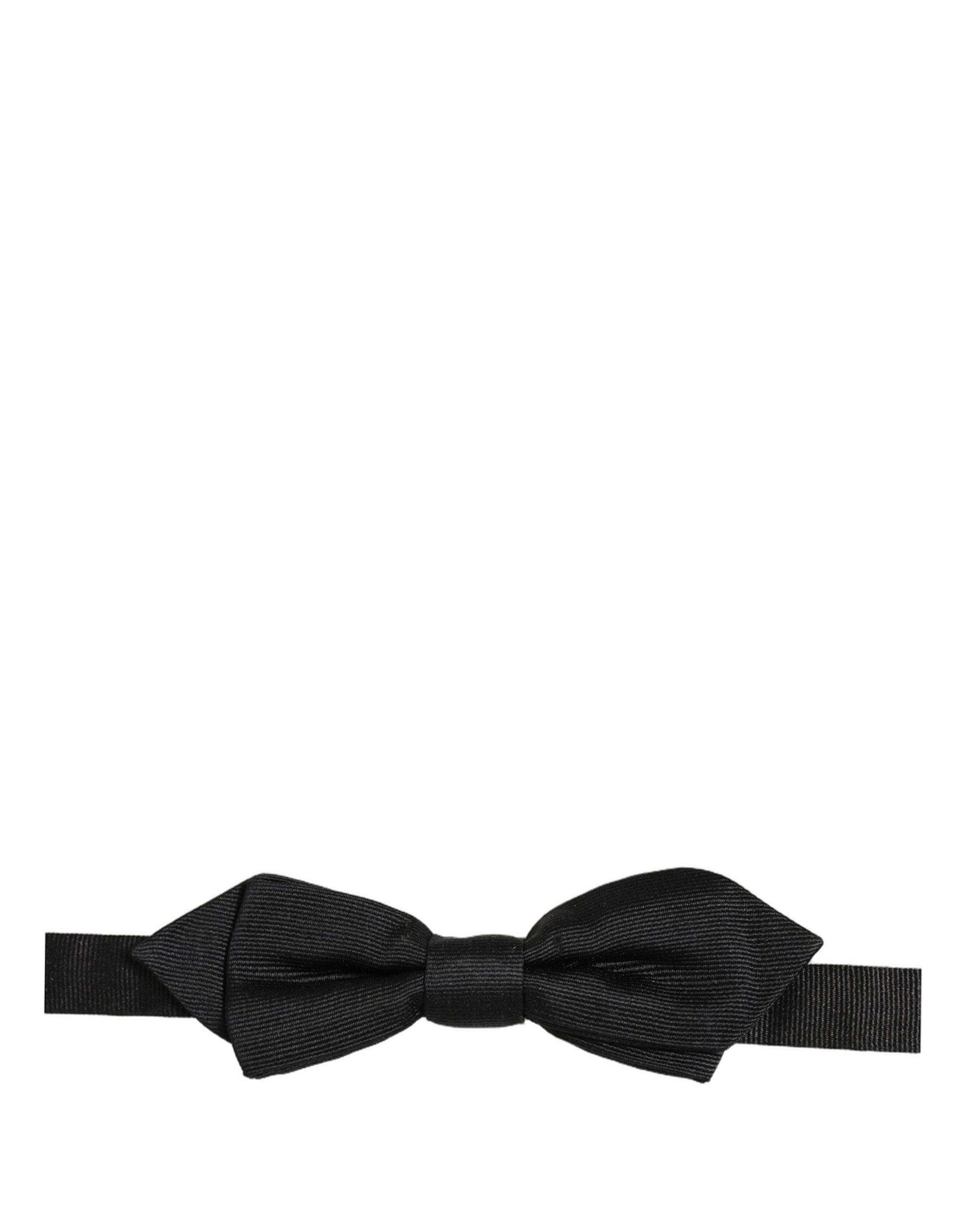 Dolce & Gabbana Silk Bow Tie - Timeless Elegance in Black