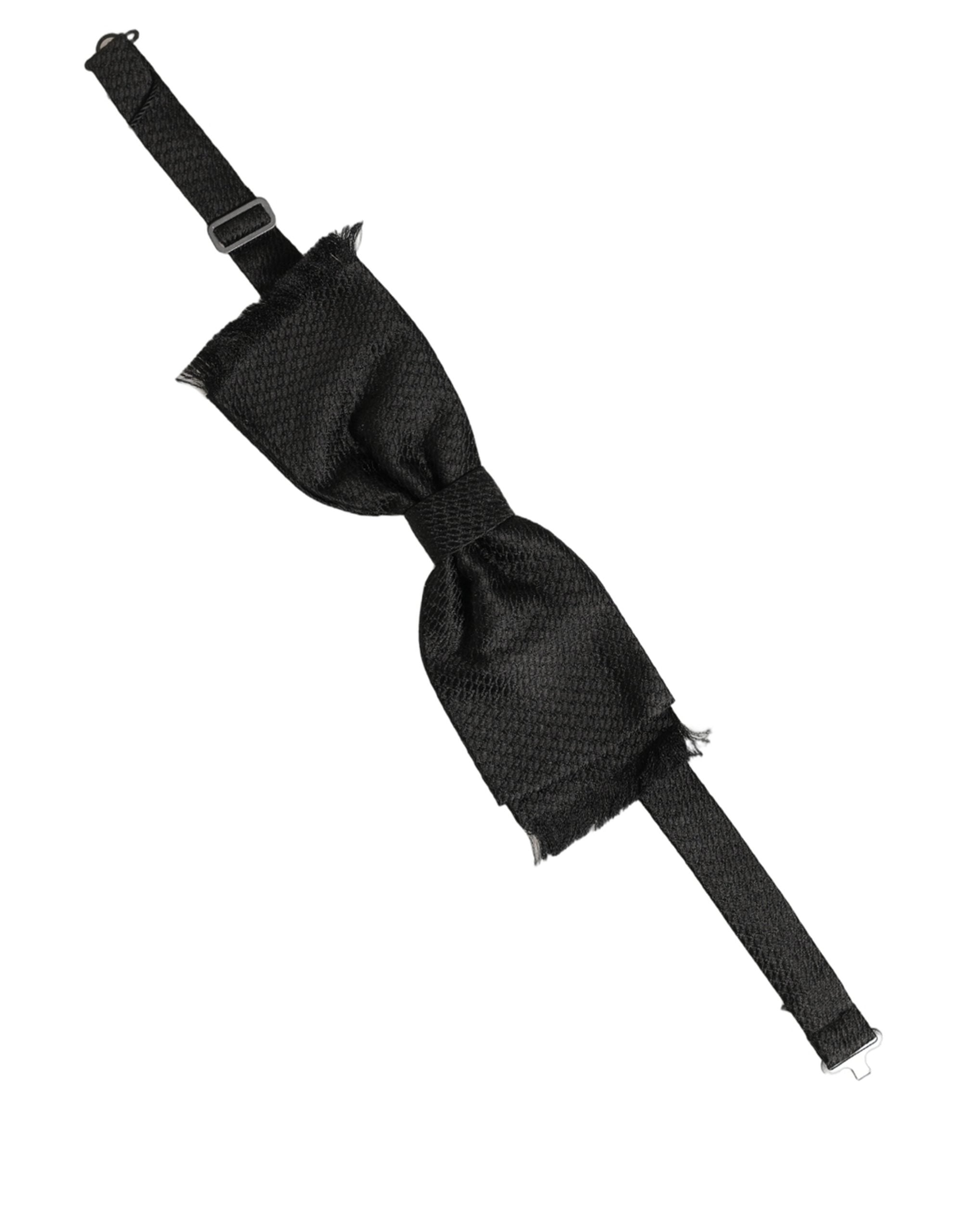 Dolce & Gabbana Silk Black Bow Tie - Timeless Elegance