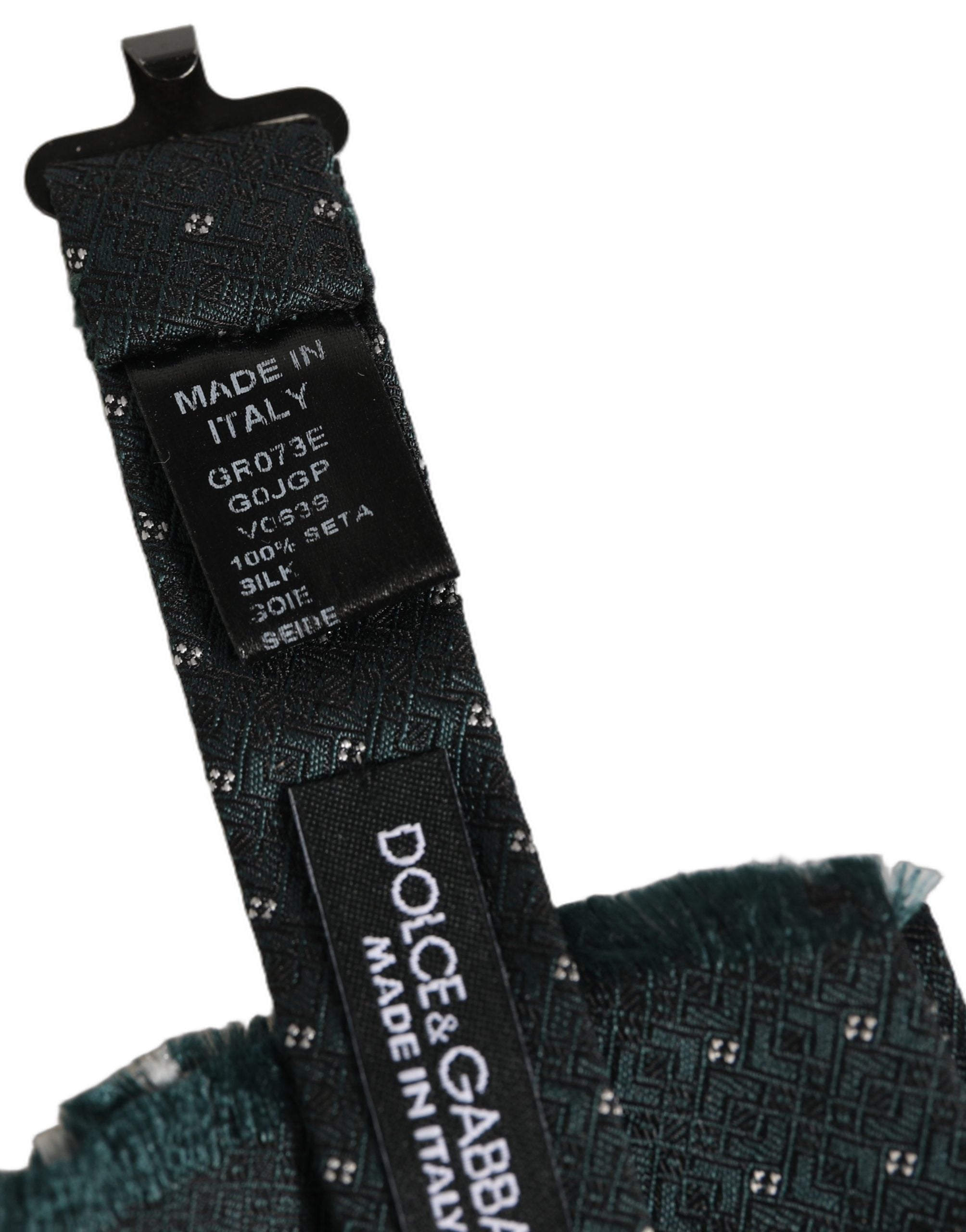 Dolce & Gabbana Silk Bow Tie - Timeless Elegance in Dark Green