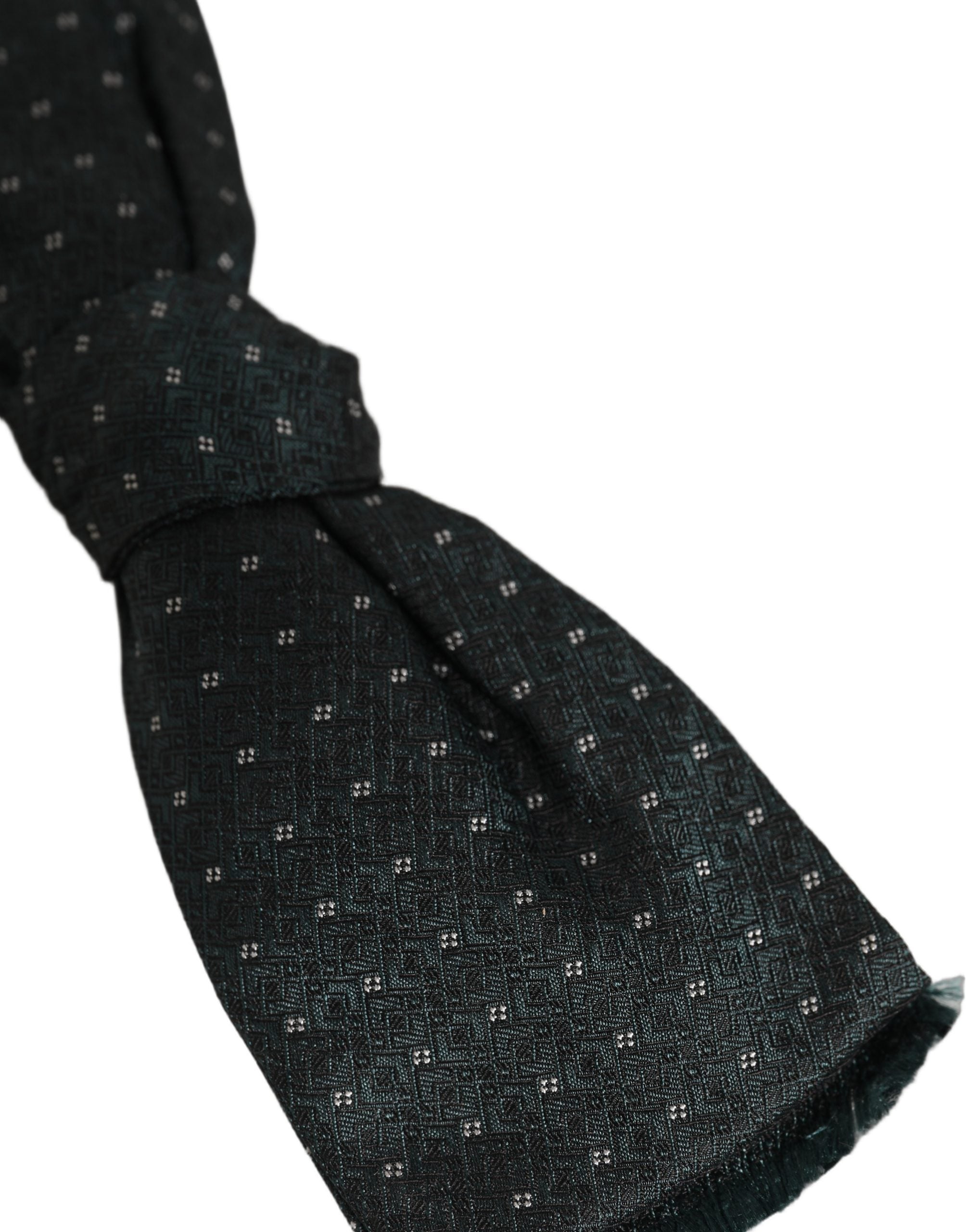 Dolce & Gabbana Silk Dark Green Bow Tie for Timeless Elegance