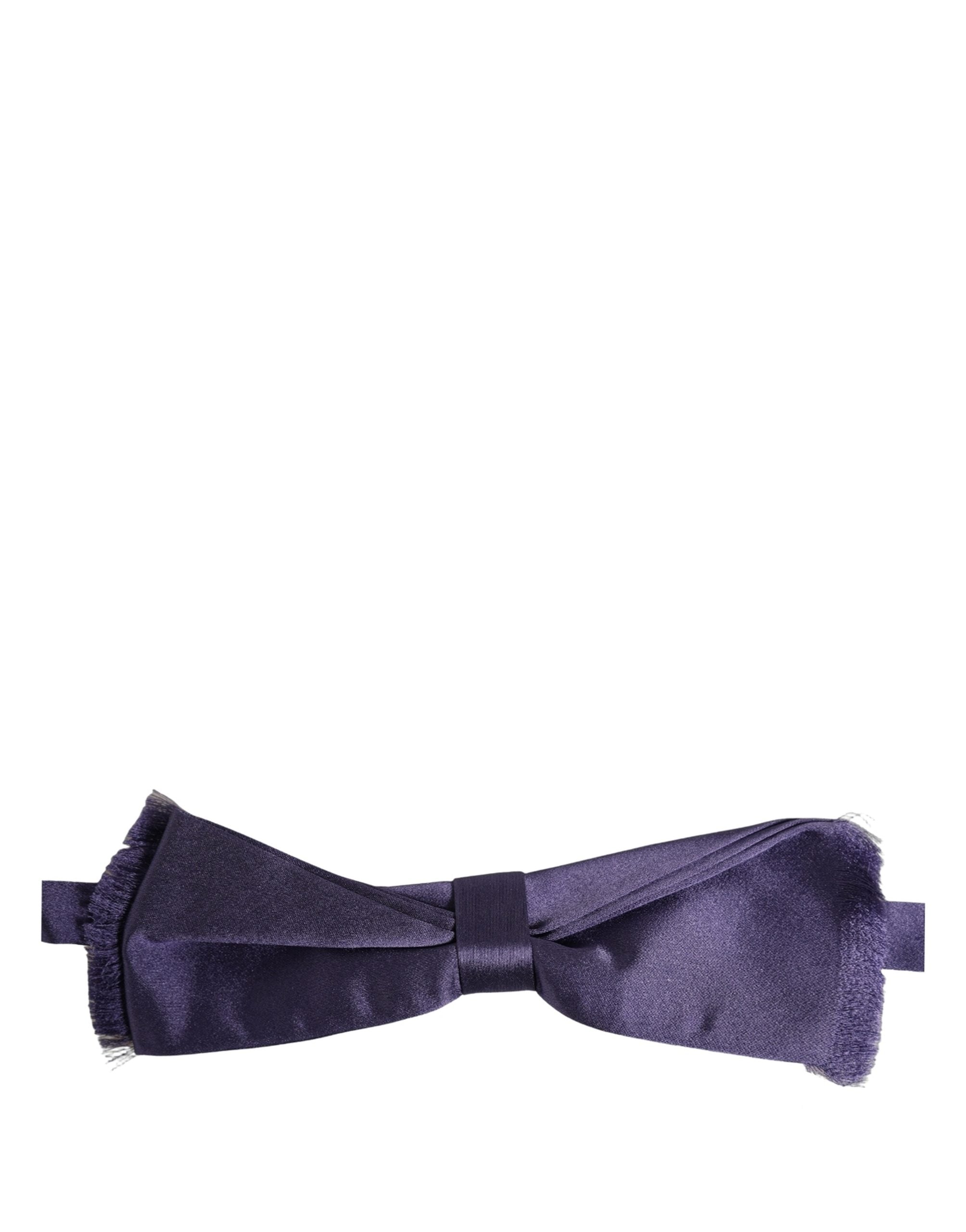 Dolce & Gabbana Silk Purple Bow Tie - Timeless Elegance