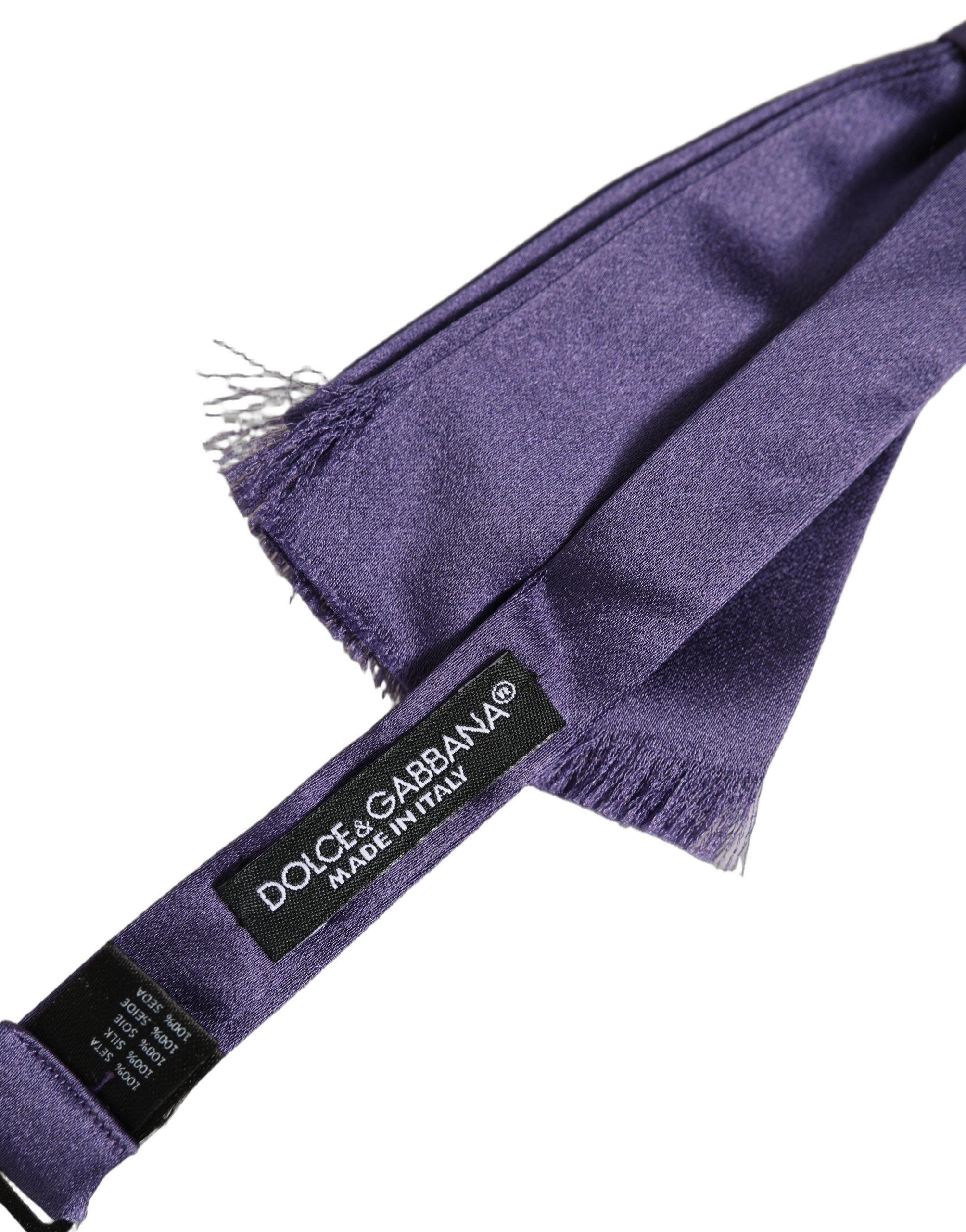 Dolce & Gabbana Silk Bow Tie - Timeless Elegance in Purple