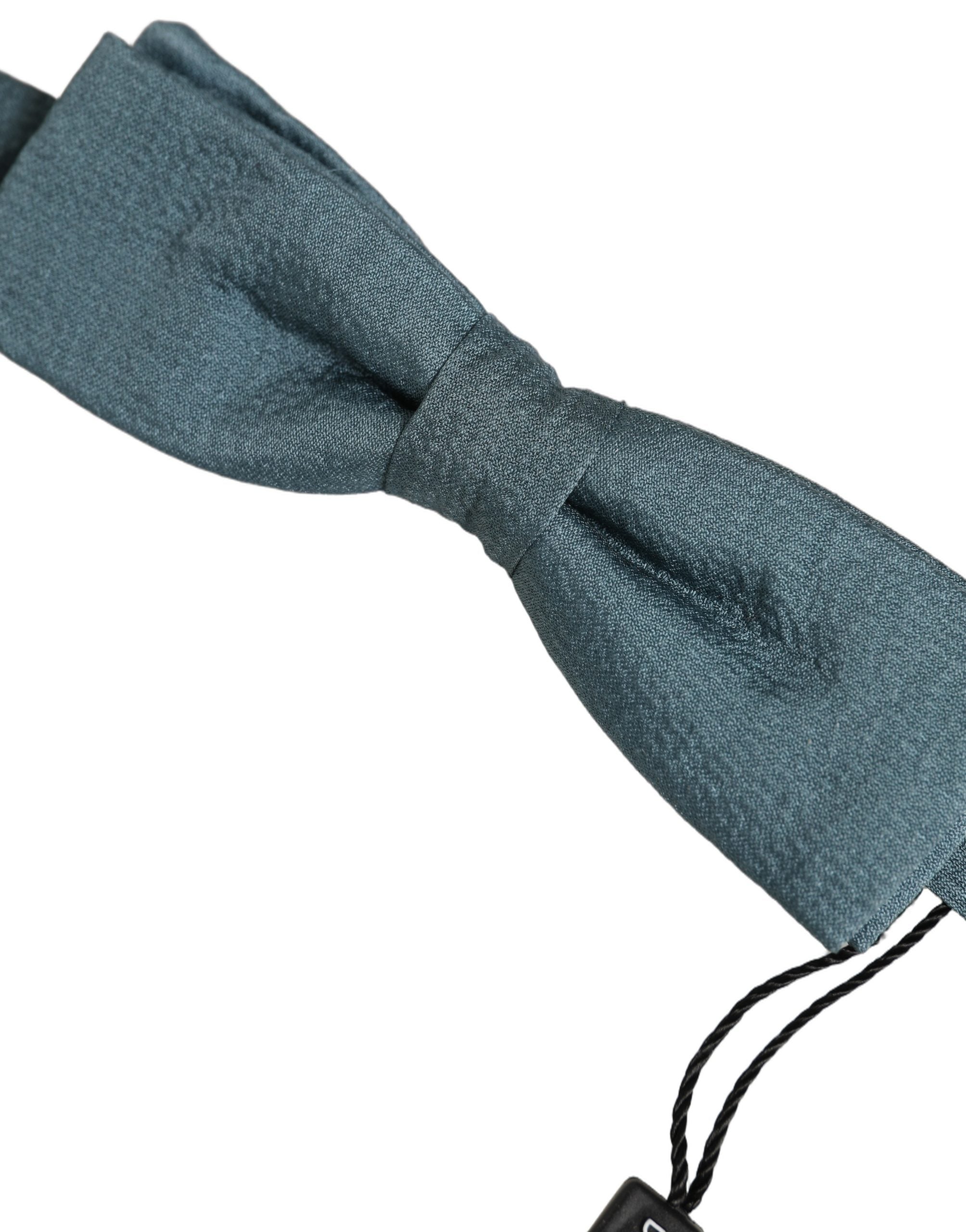 Dolce & Gabbana Silk Bow Tie - Timeless Elegance in Steel Blue