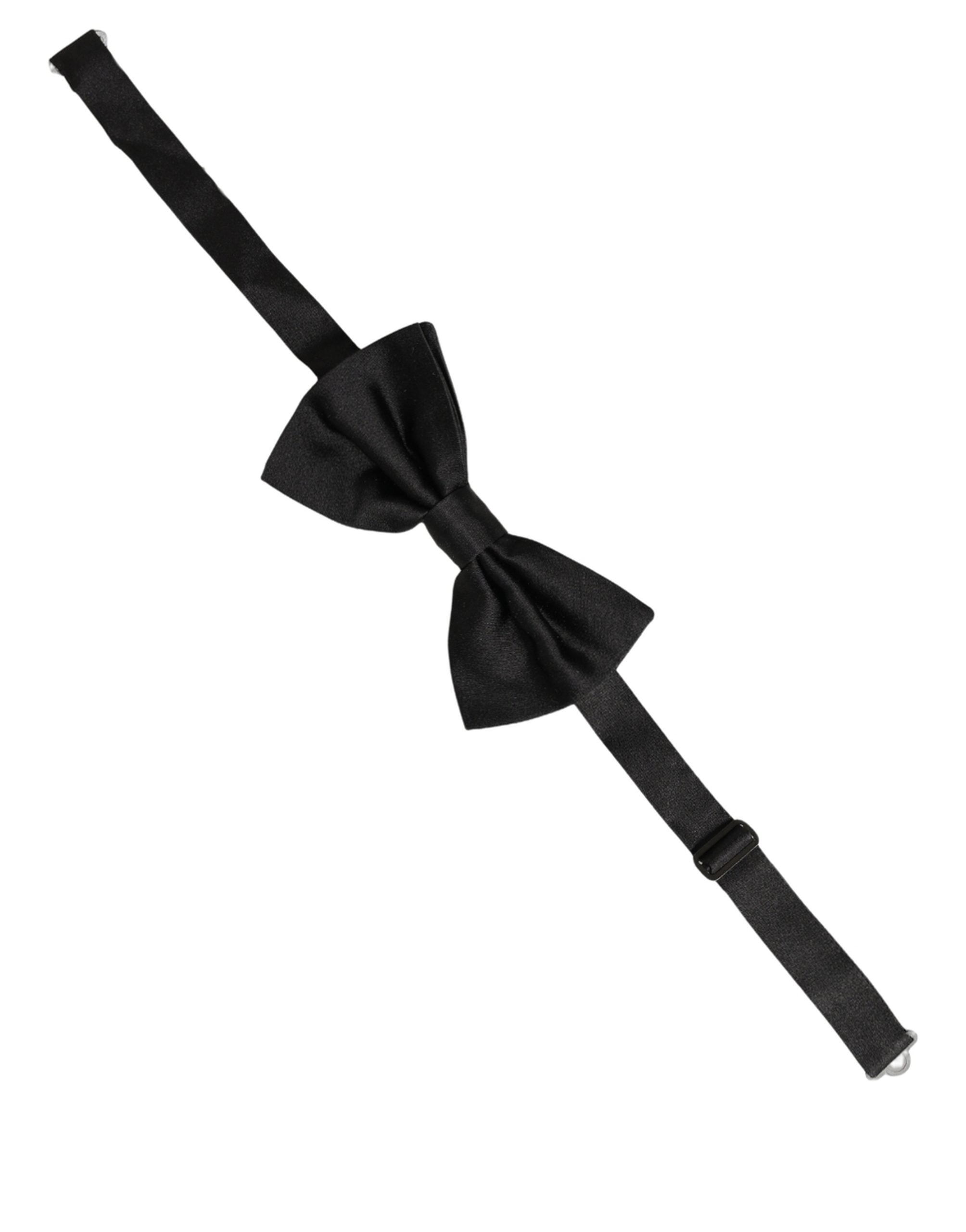 Dolce & Gabbana Silk Black Bow Tie - Timeless Luxury Accessory
