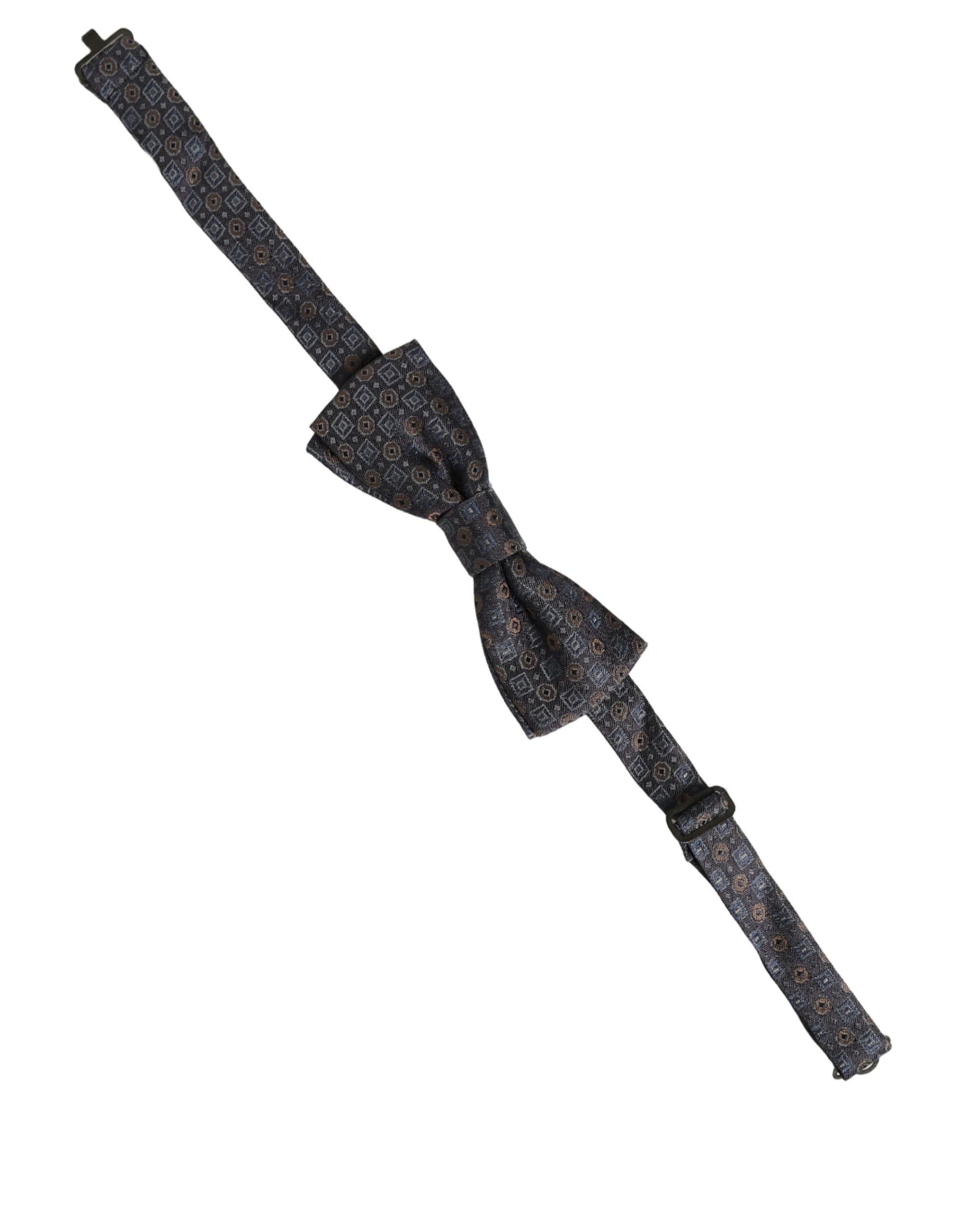 Dolce & Gabbana Dark Gray Silk Bow Tie - Timeless Elegance
