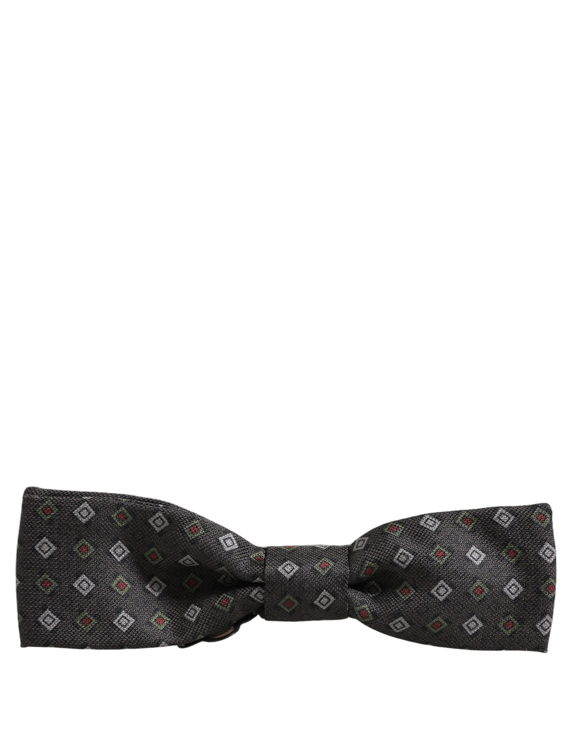Dolce & Gabbana Dark Gray Silk Bow Tie - Timeless Elegance