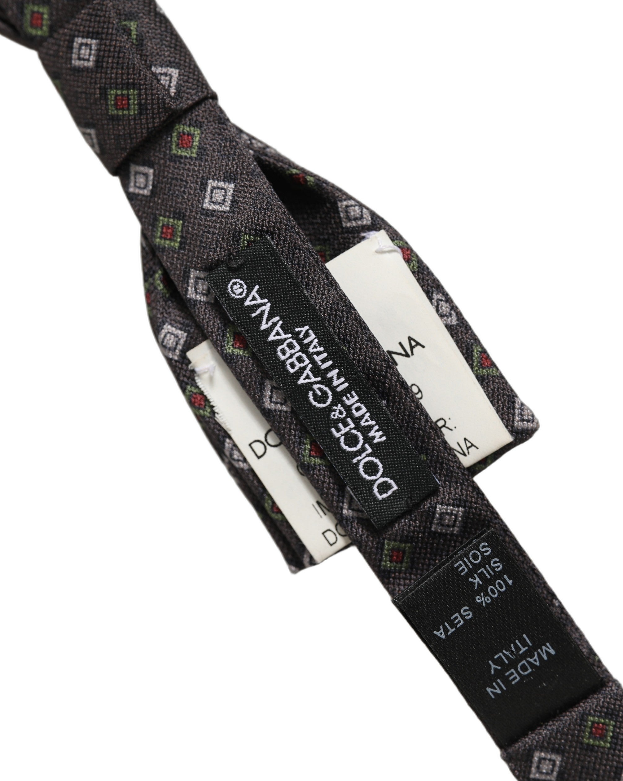 Dolce & Gabbana Dark Gray Silk Bow Tie - Timeless Elegance