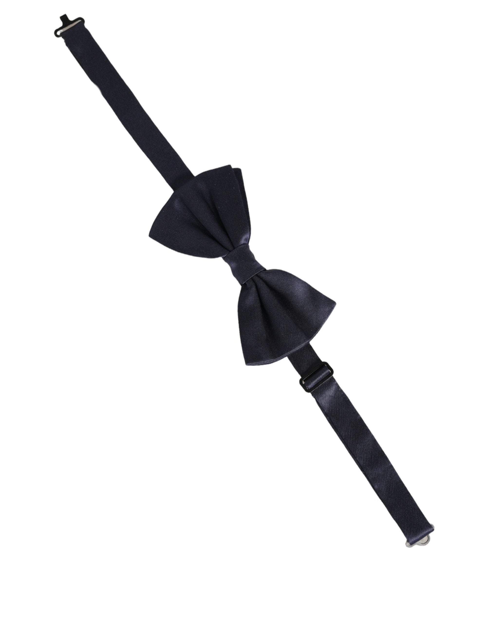 Dolce & Gabbana Dark Blue Silk Bow Tie - Timeless Elegance