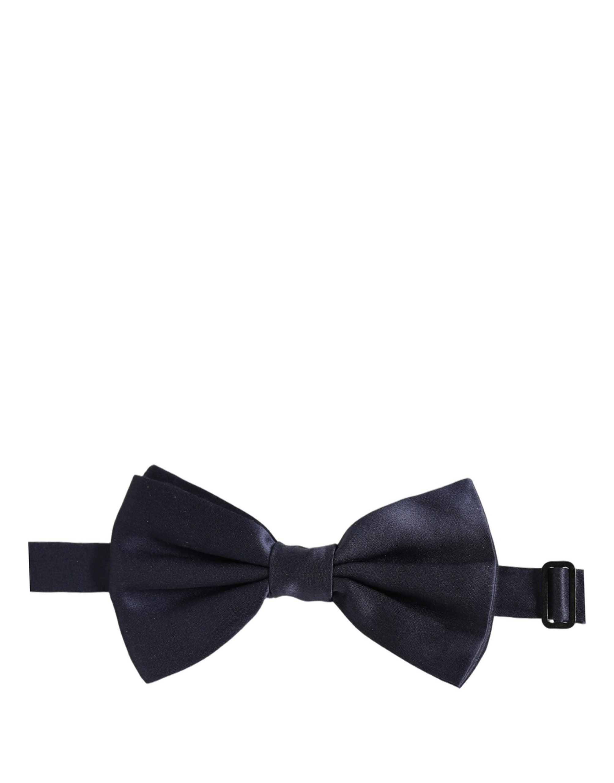 Dolce & Gabbana Dark Blue Silk Bow Tie - Timeless Elegance