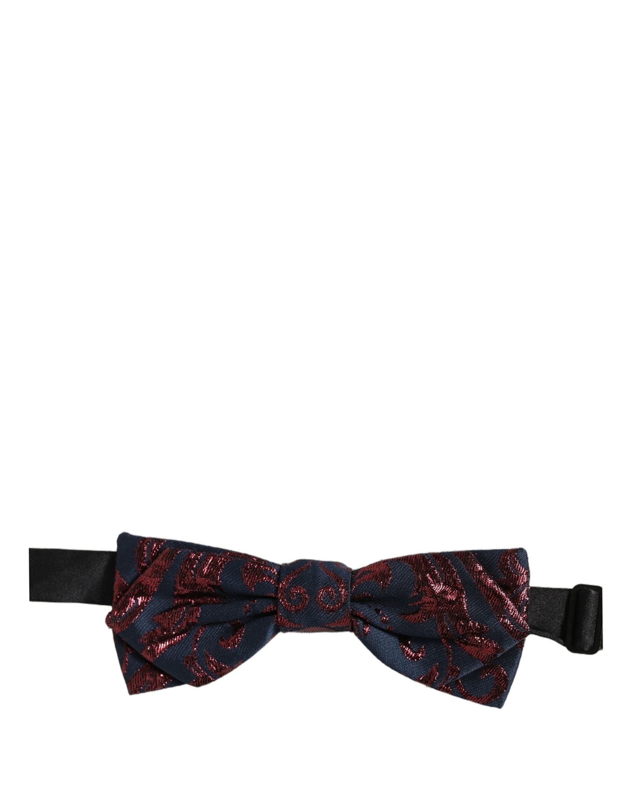 Dolce & Gabbana Pre-Tied Bow Tie in Blue Red Paisley Elegance