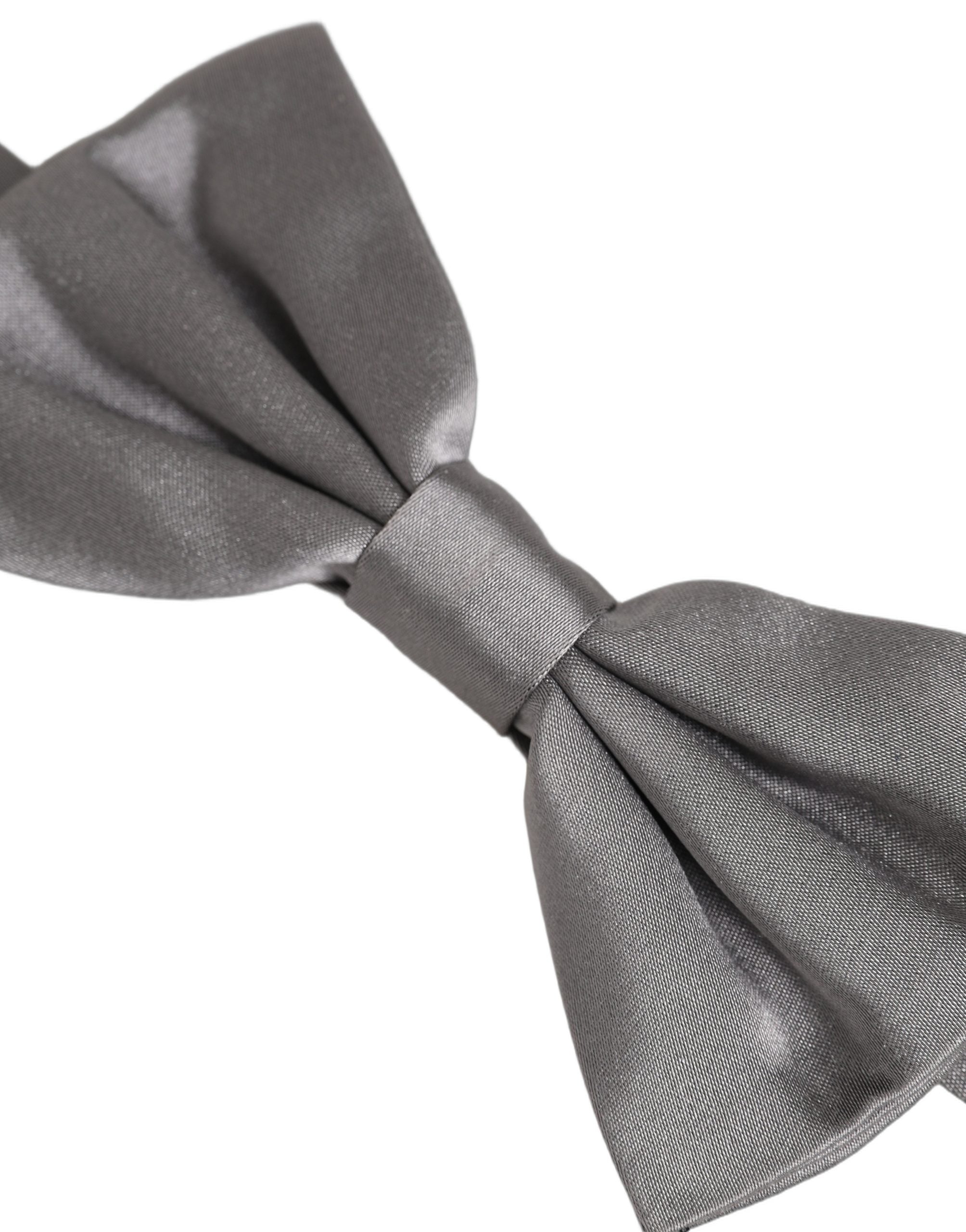 Dolce & Gabbana Silk Bow Tie - Timeless Elegance in Gray