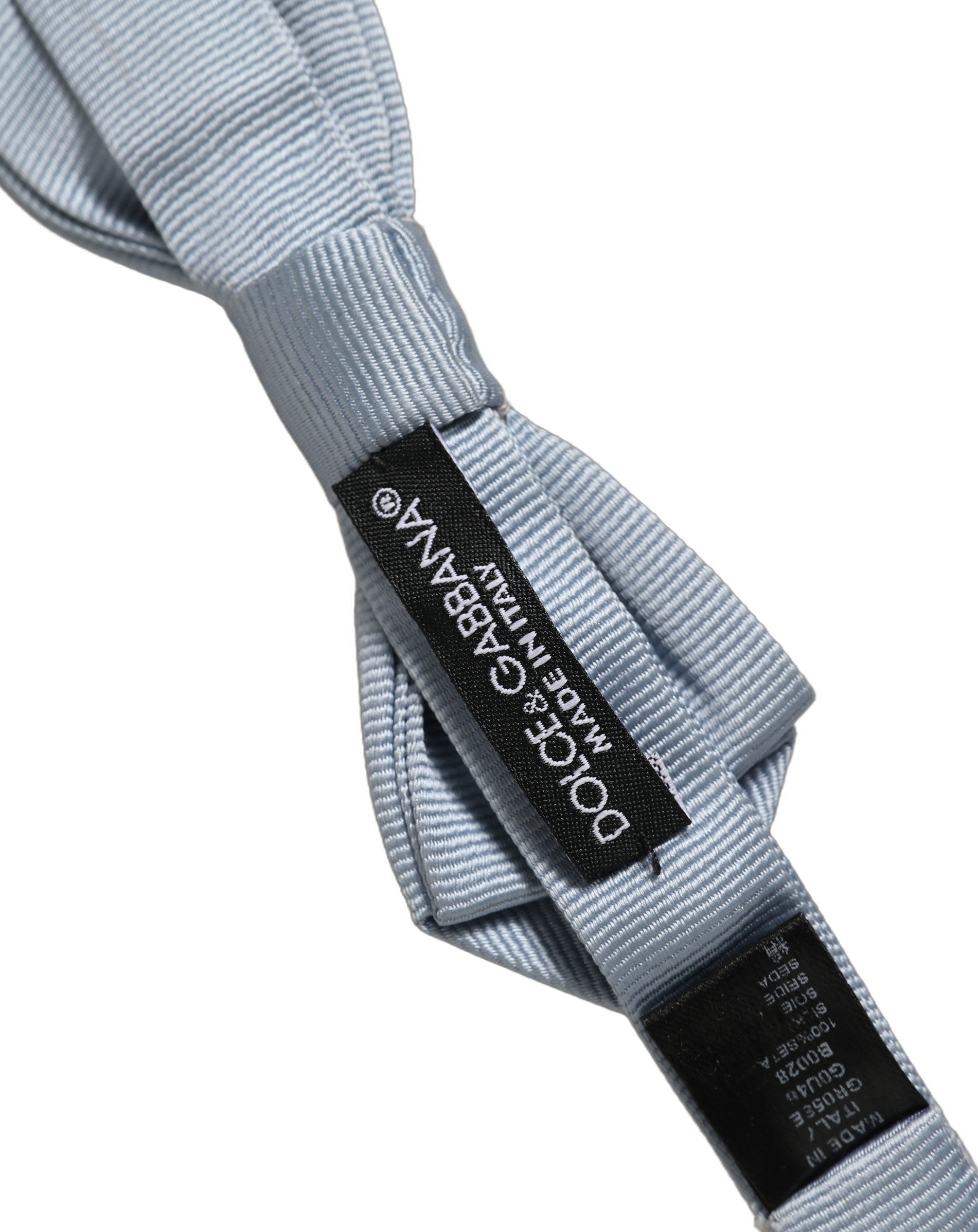 Dolce & Gabbana Light Blue Silk Bow Tie - Timeless Elegance