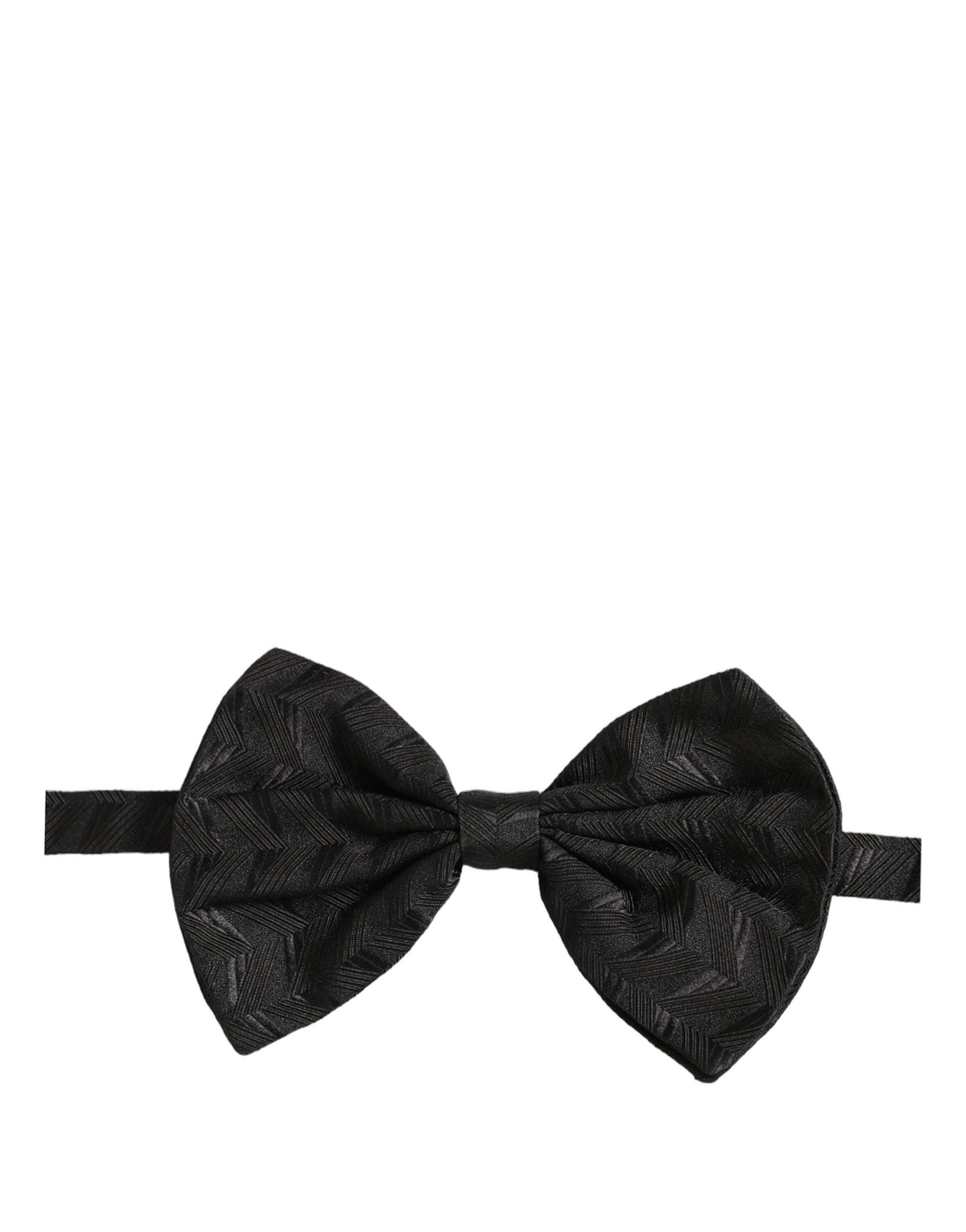 Dolce & Gabbana Black Silk Pre-Tied Bow Tie for Timeless Elegance