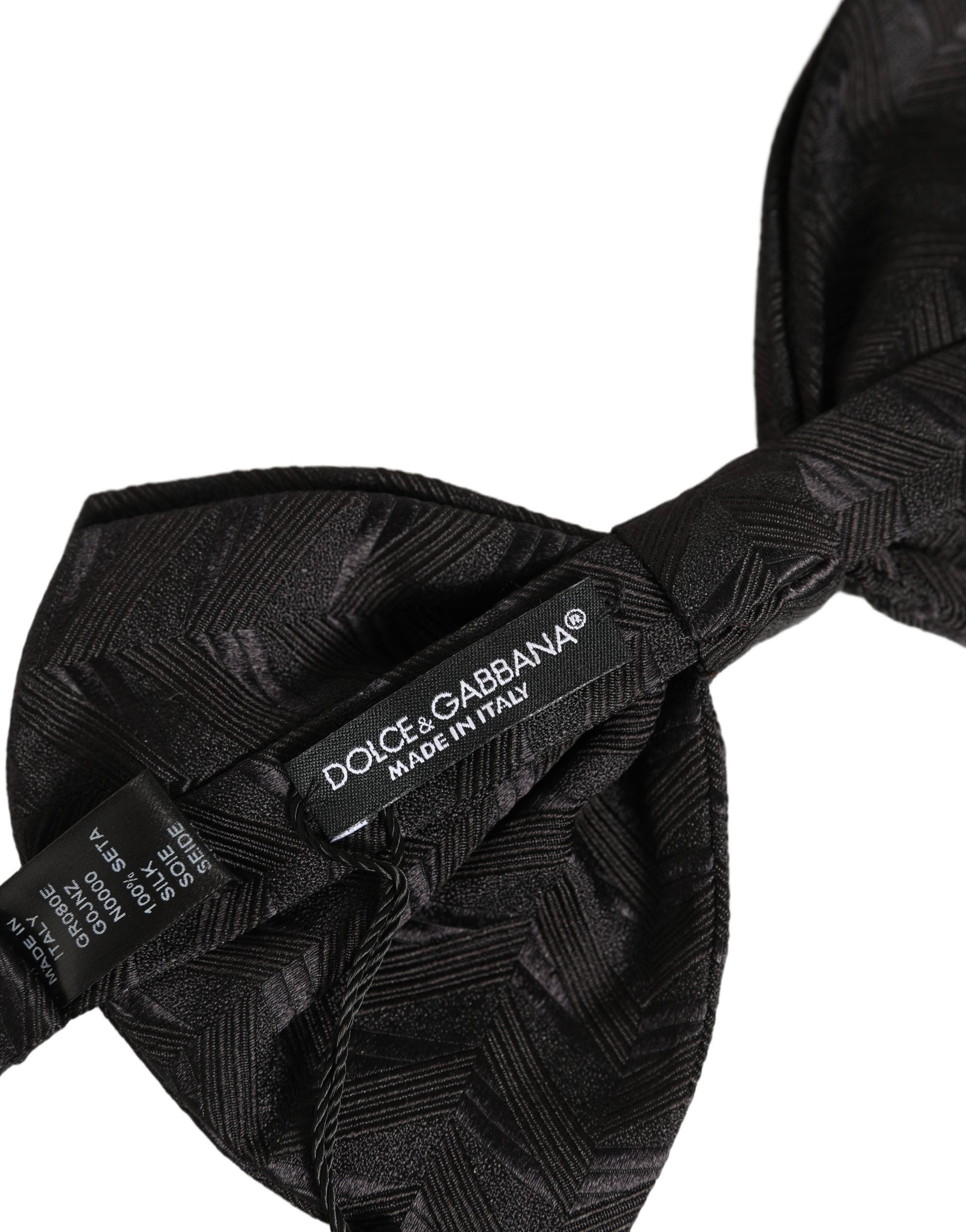 Dolce & Gabbana Black Silk Bow Tie - Timeless Luxury Accessory