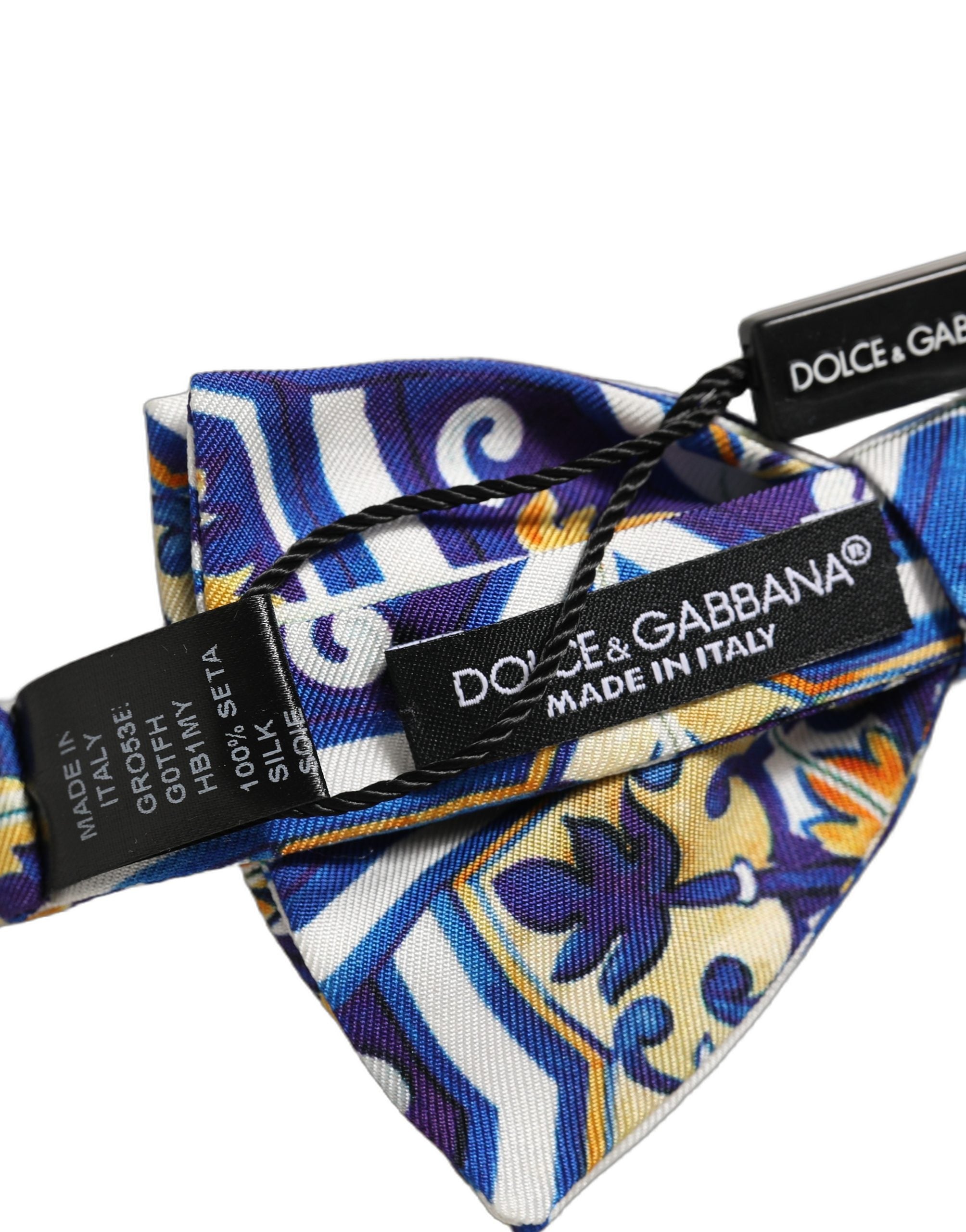 Dolce & Gabbana Multicolor Silk Bow Tie - Exquisite Luxury Accessory