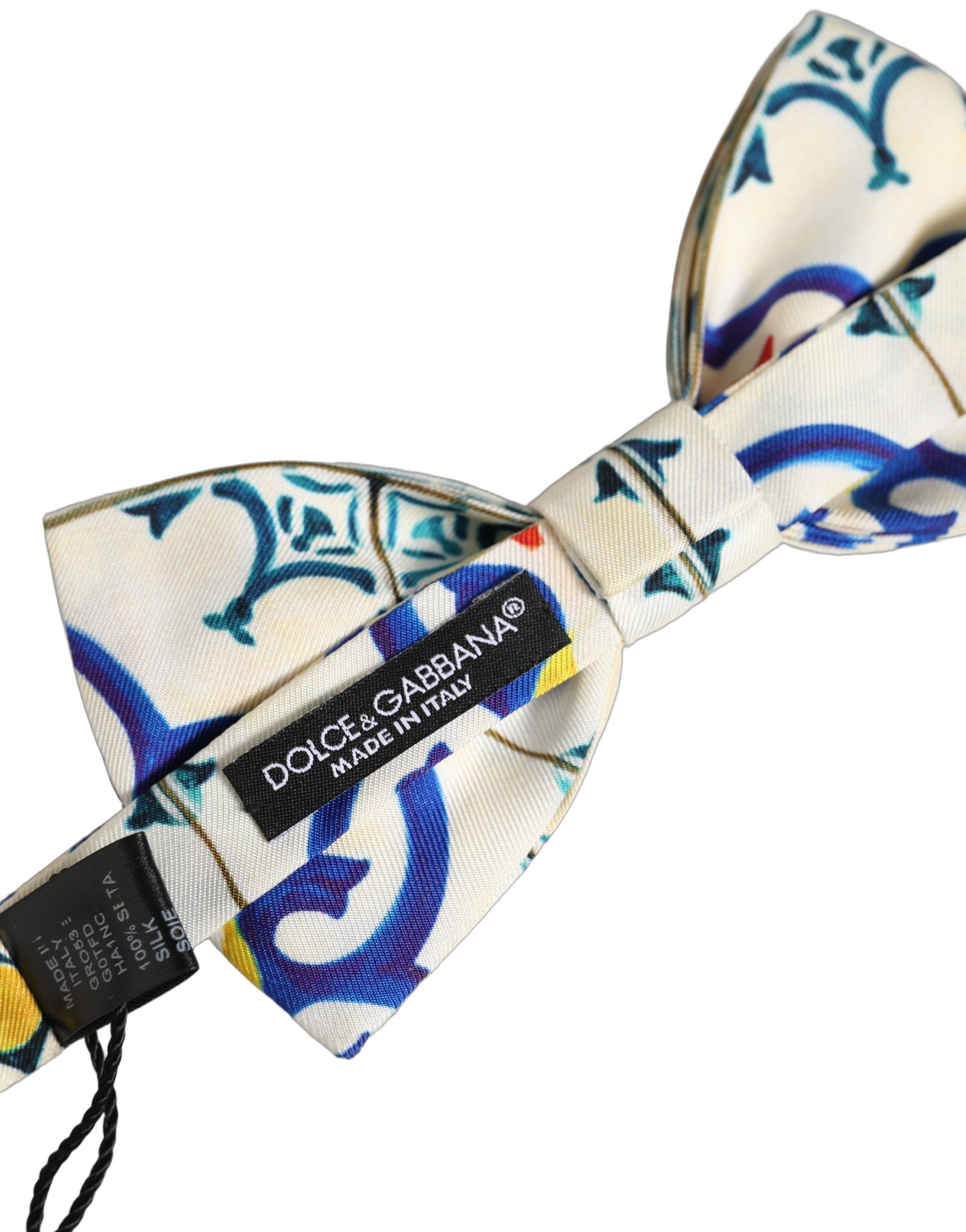 Dolce & Gabbana Multicolor Silk Bow Tie - Timeless Elegance