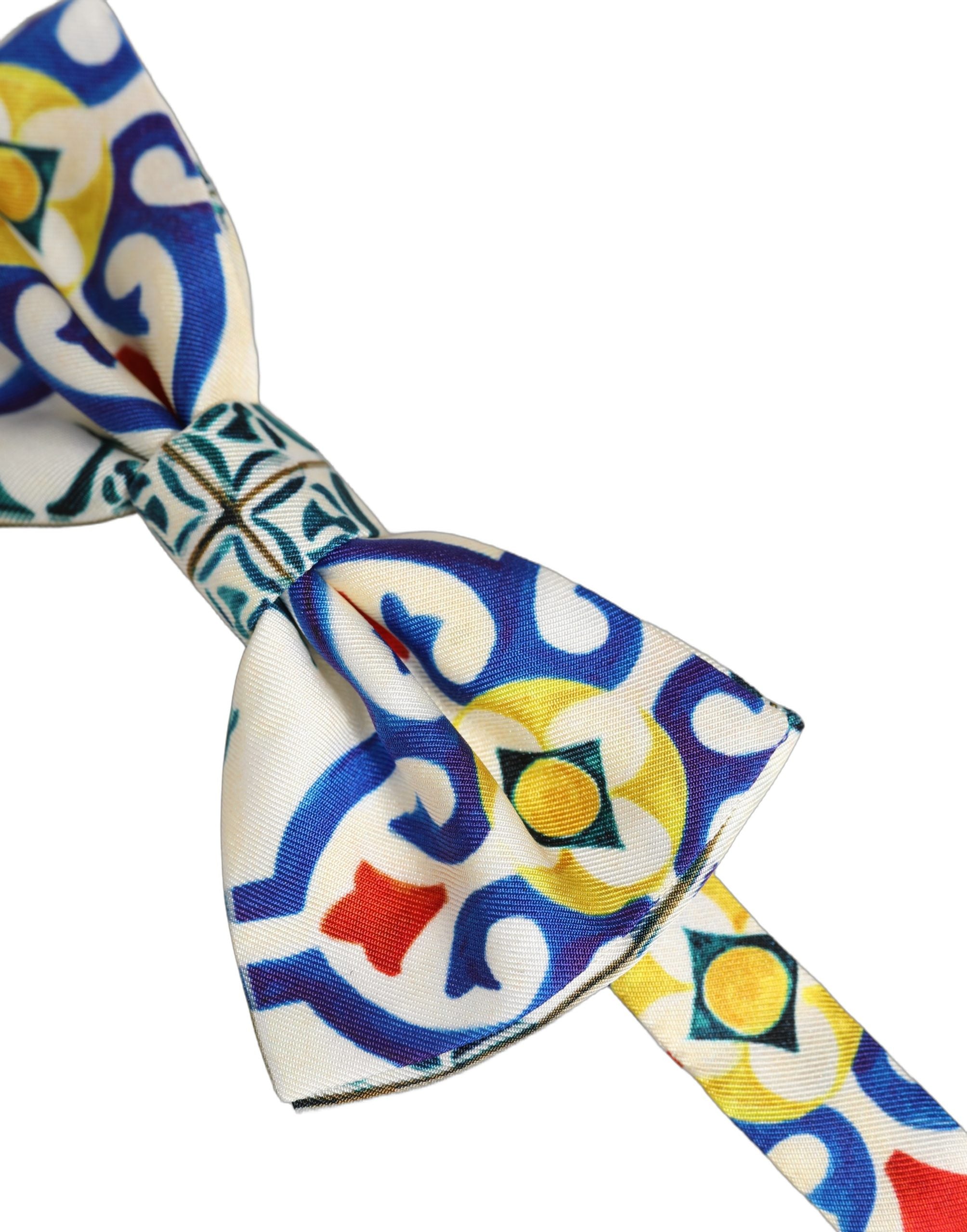 Dolce & Gabbana Multicolor Silk Bow Tie for Elegant Occasions