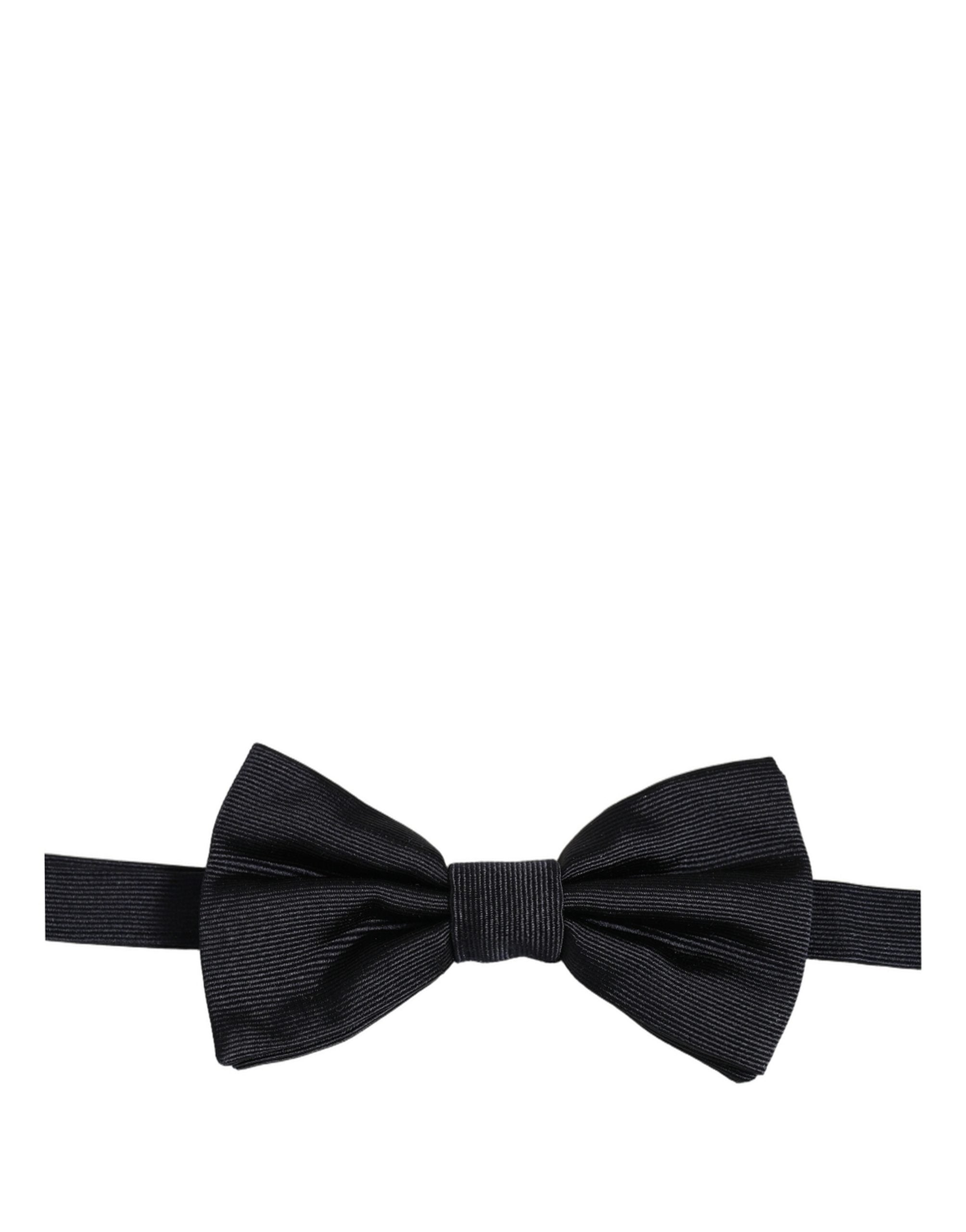 Dolce & Gabbana Silk Black Bow Tie - Timeless Luxury Accessory