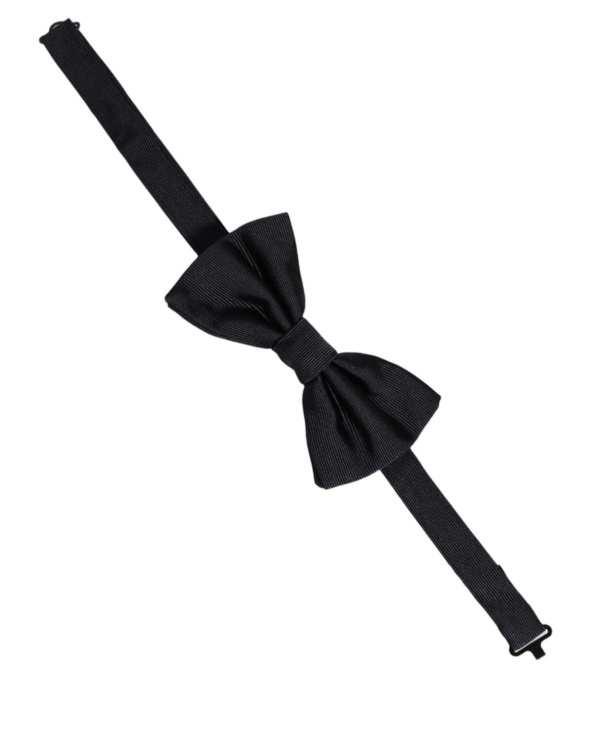 Elevate your elegance with the Dolce & Gabbana black silk bow tie, a masterpiece of Italian craftsmanship that embodies sophistication for any distinguished occasion.