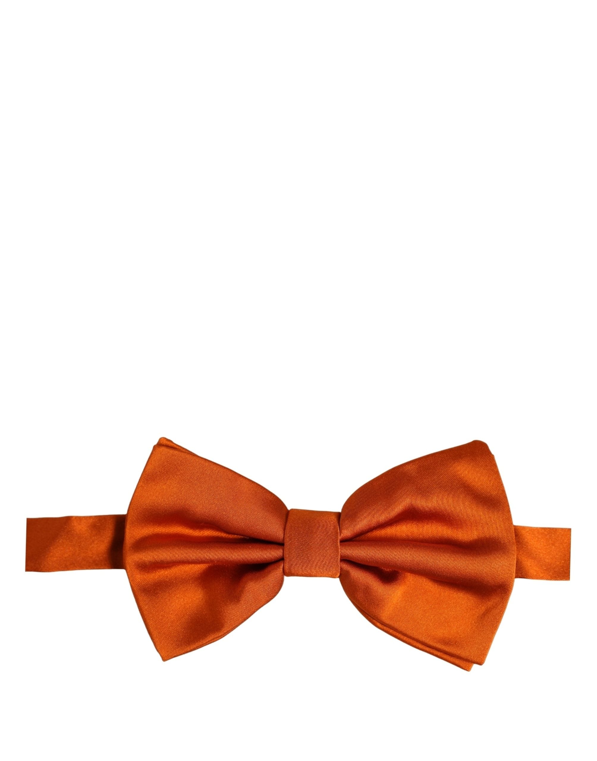 Dolce & Gabbana Silk Bow Tie - Luxurious Orange Elegance