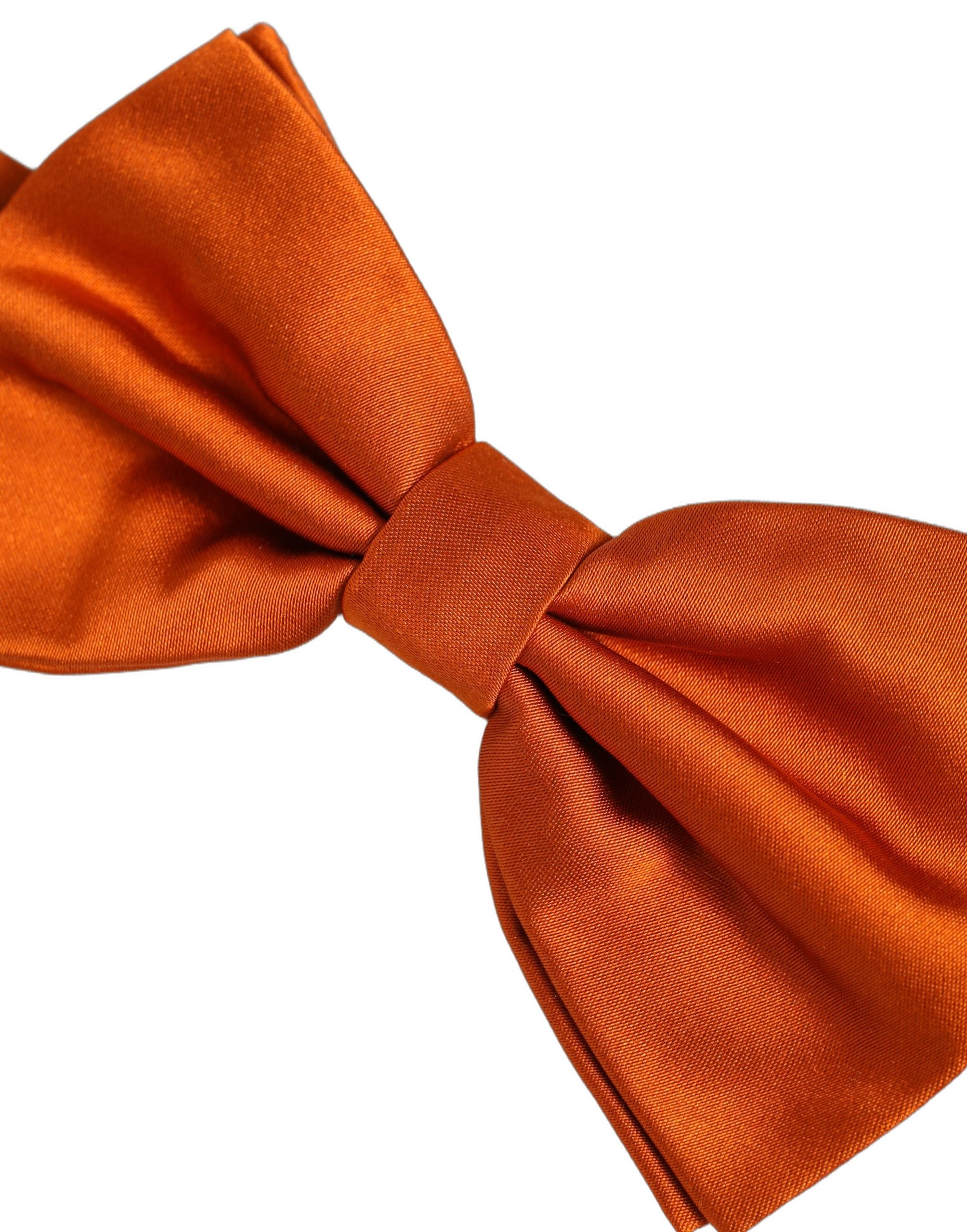 Dolce & Gabbana Silk Bow Tie - Timeless Elegance in Orange