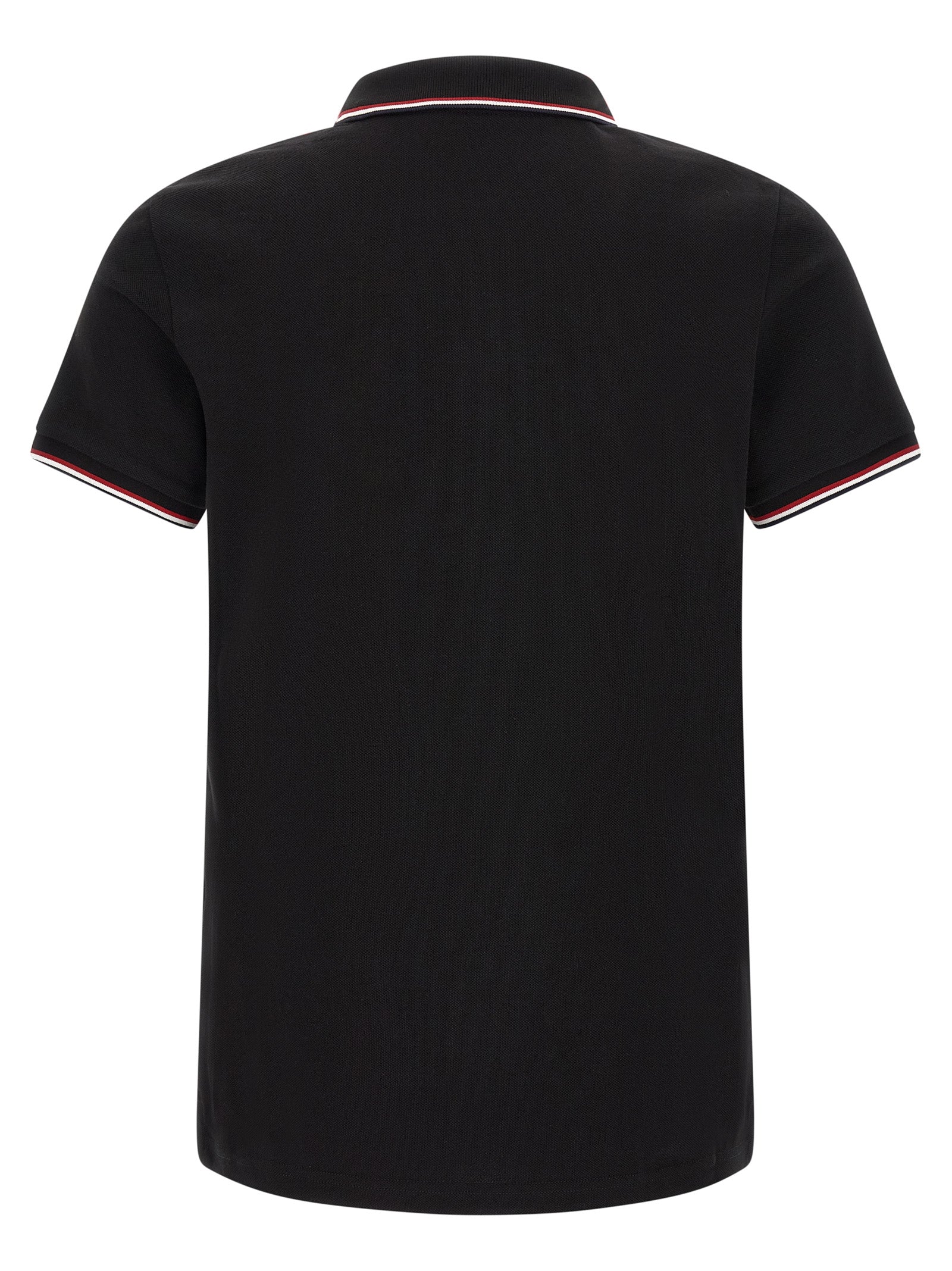 Moncler Black Cotton Polo Shirt - Timeless Luxury Redefined
