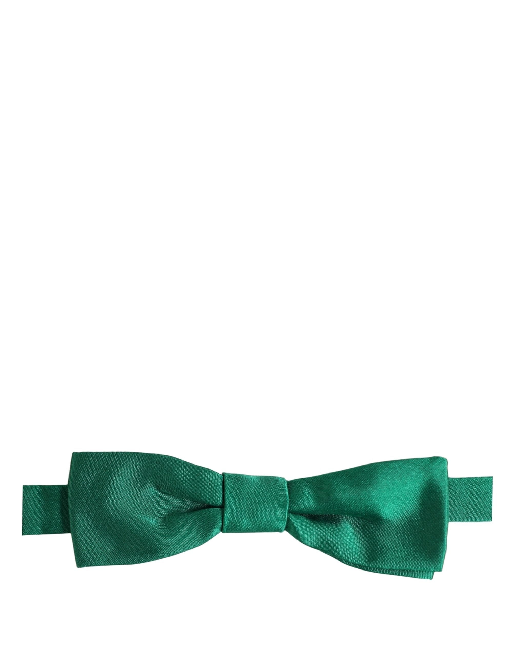 Dolce & Gabbana Silk Green Bow Tie - Timeless Elegance