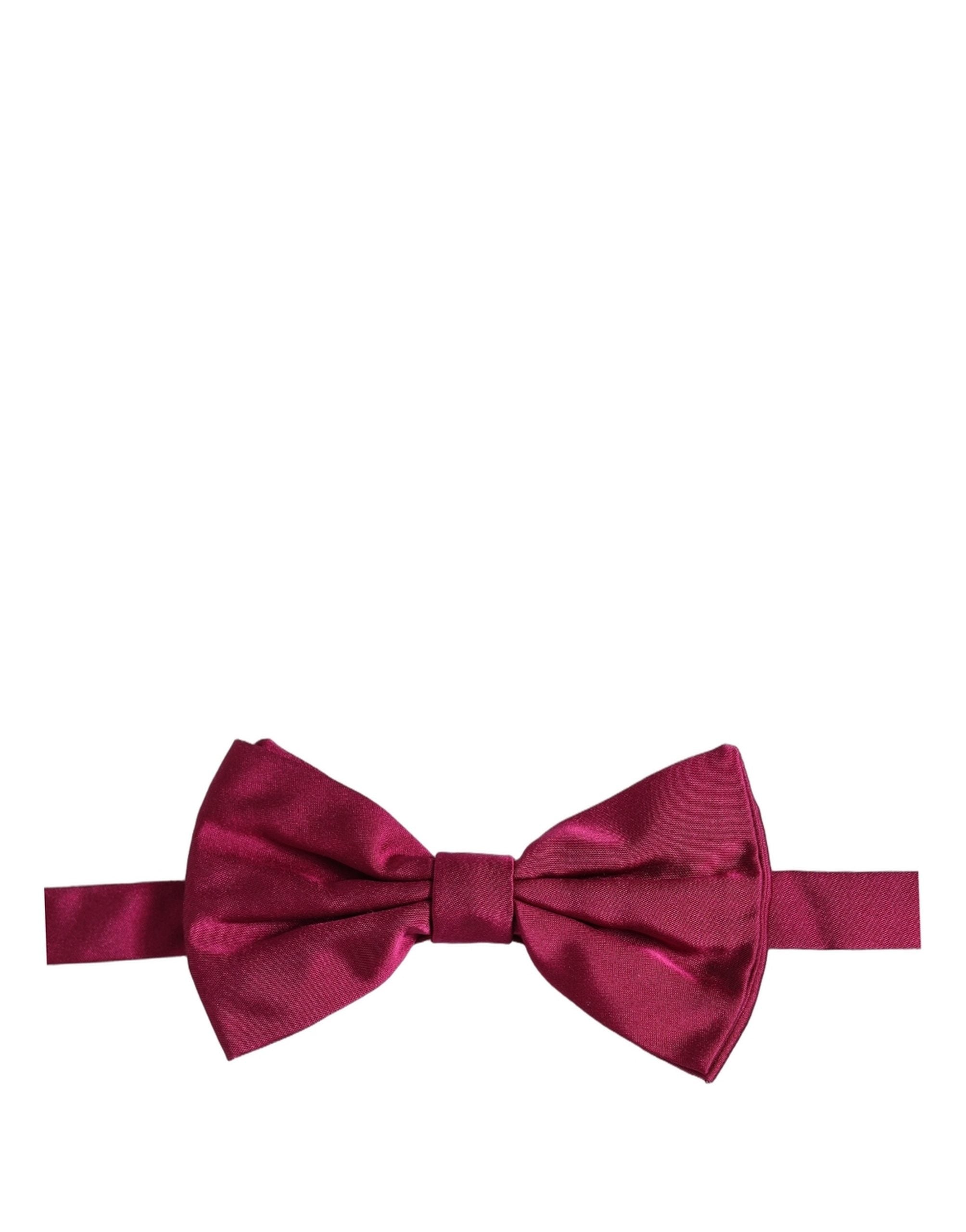 Dolce & Gabbana Burgundy Silk Bow Tie - Timeless Luxury Accessory