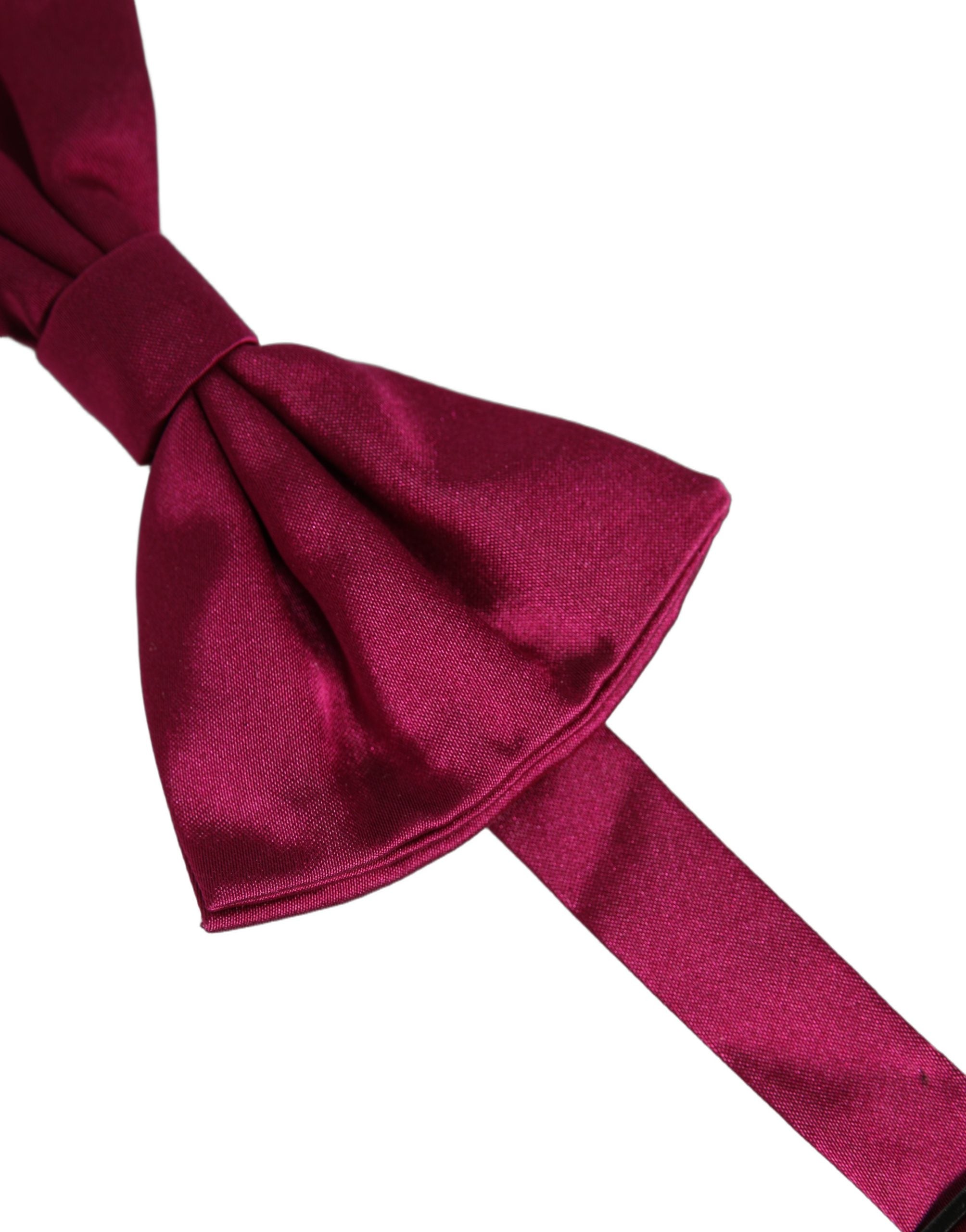 Dolce & Gabbana Burgundy Silk Bow Tie - Timeless Elegance