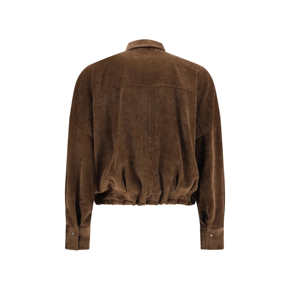 Brunello Cucinelli Brown Viscose Shirt - Timeless Elegance Redefined