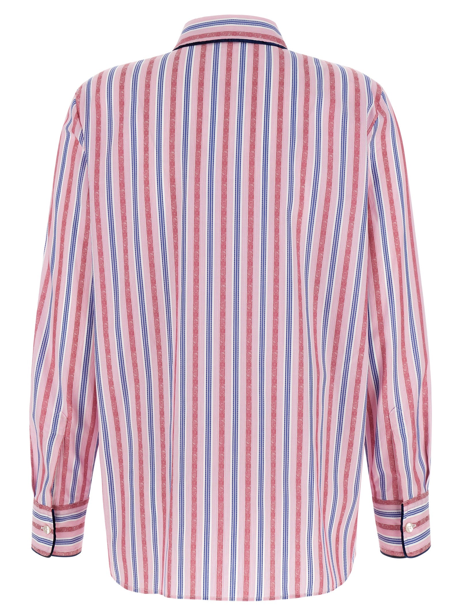 Elevate your wardrobe with the Etro Multicolor Cotton Blouse, a masterpiece of jacquard craftsmanship that embodies vibrant elegance and timeless sophistication.