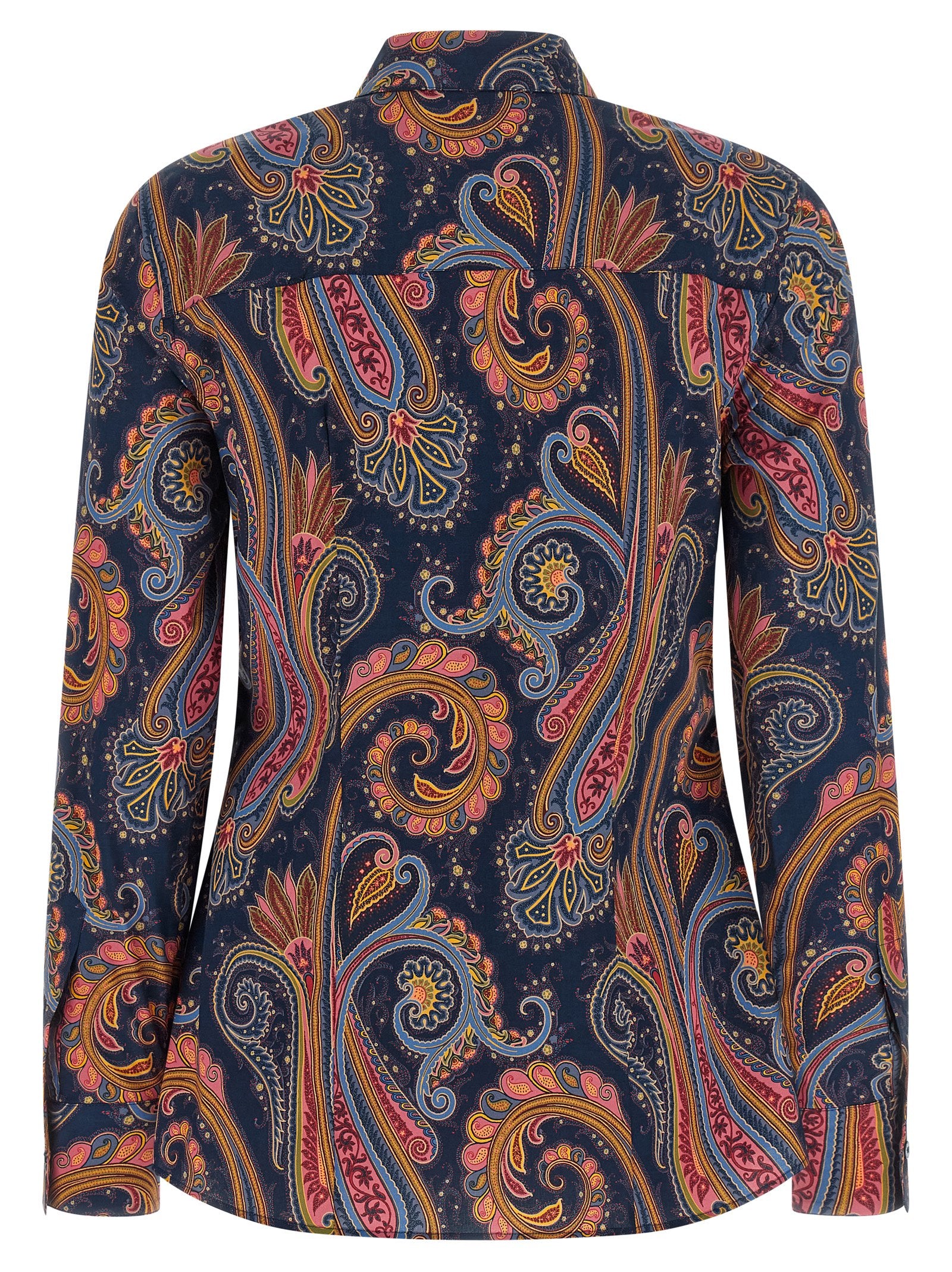 Elevate your elegance with the Etro Blue Cotton Blouse, a masterpiece of luxurious craftsmanship and timeless design, perfect for the discerning wardrobe.