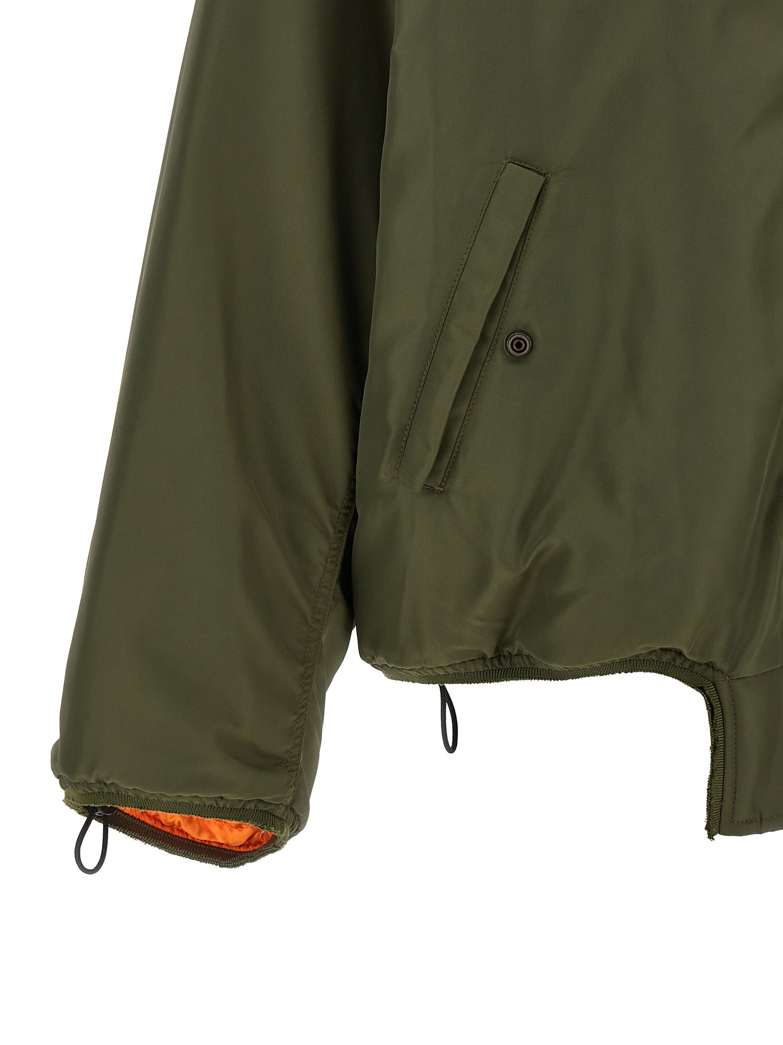 Elevate your style with the MM6 Maison Margiela Bicolor Polyamide Bomber, a striking blend of bold design and exquisite craftsmanship, perfect for making a statement.