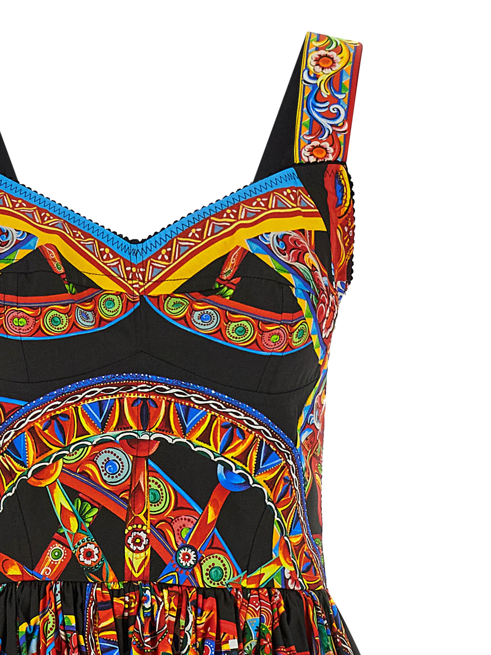 Indulge in the exquisite allure of the Dolce & Gabbana Multicolor Cotton Long Dress, a testament to Italian craftsmanship that elevates every occasion with its vibrant elegance.