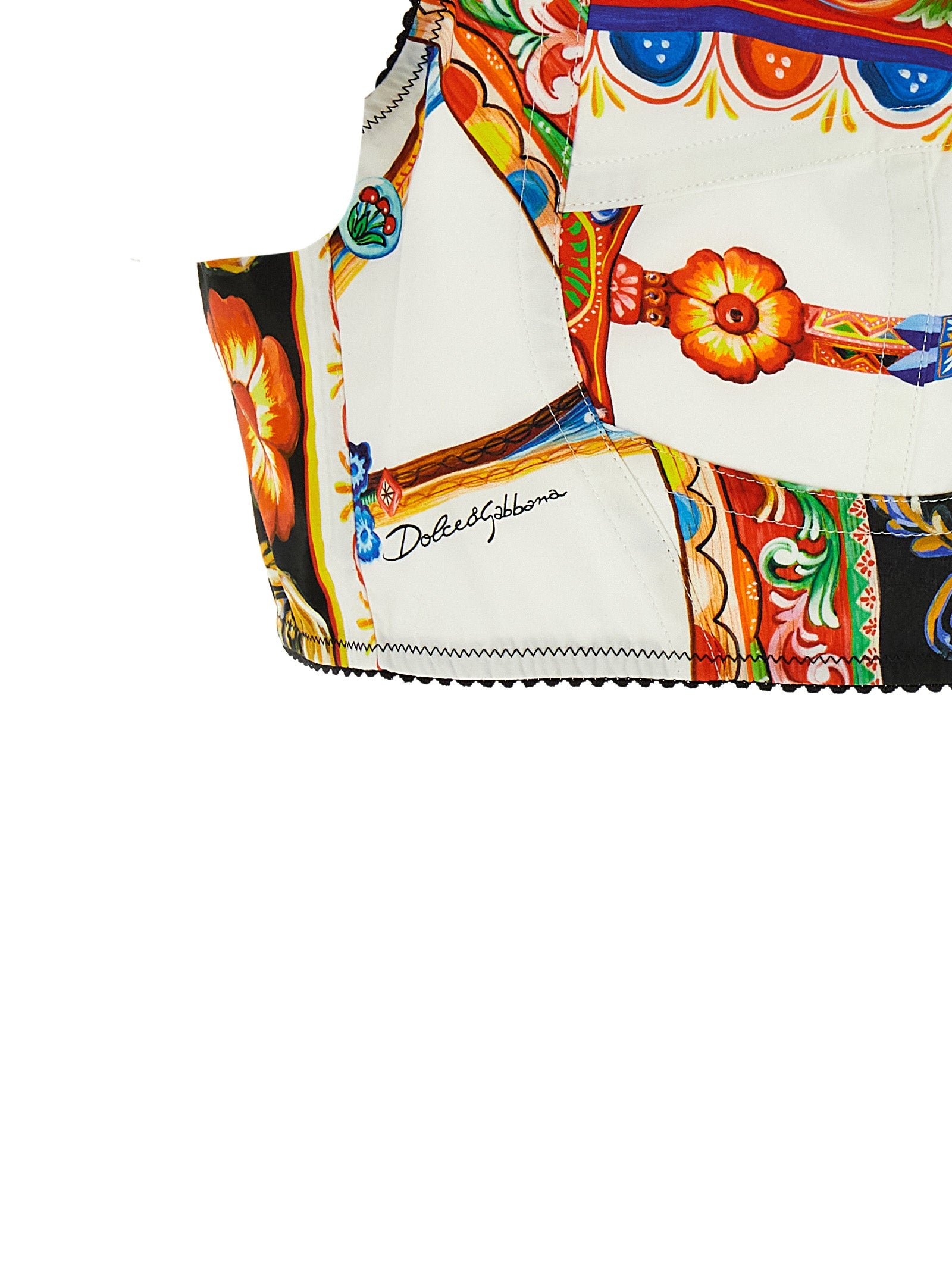 Dolce & Gabbana Multicolor Cotton Tank Top - Exquisite Elegance