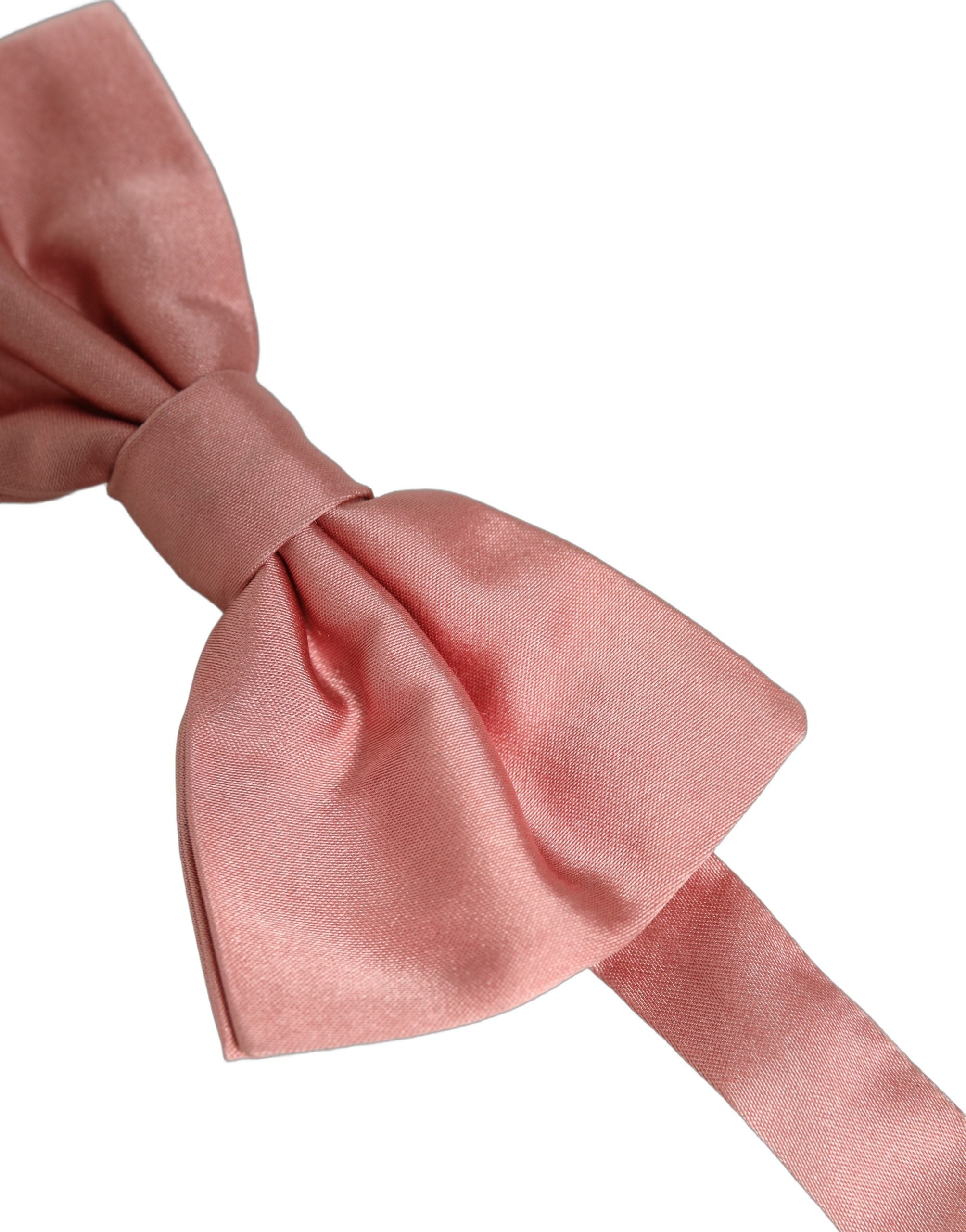 Dolce & Gabbana Silk Light Pink Bow Tie - Timeless Elegance