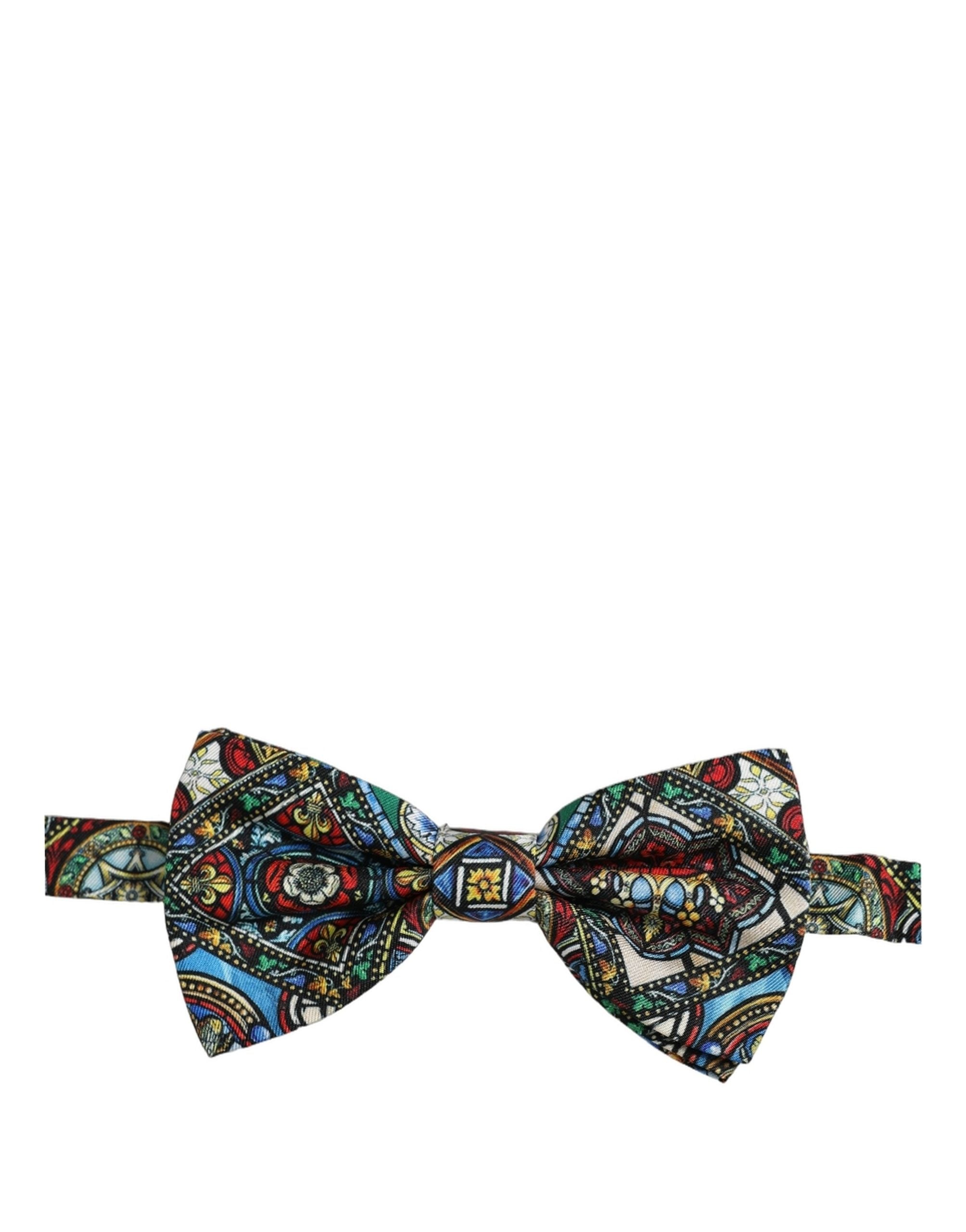 Dolce & Gabbana Multicolor Silk Bow Tie - Exquisite Italian Elegance