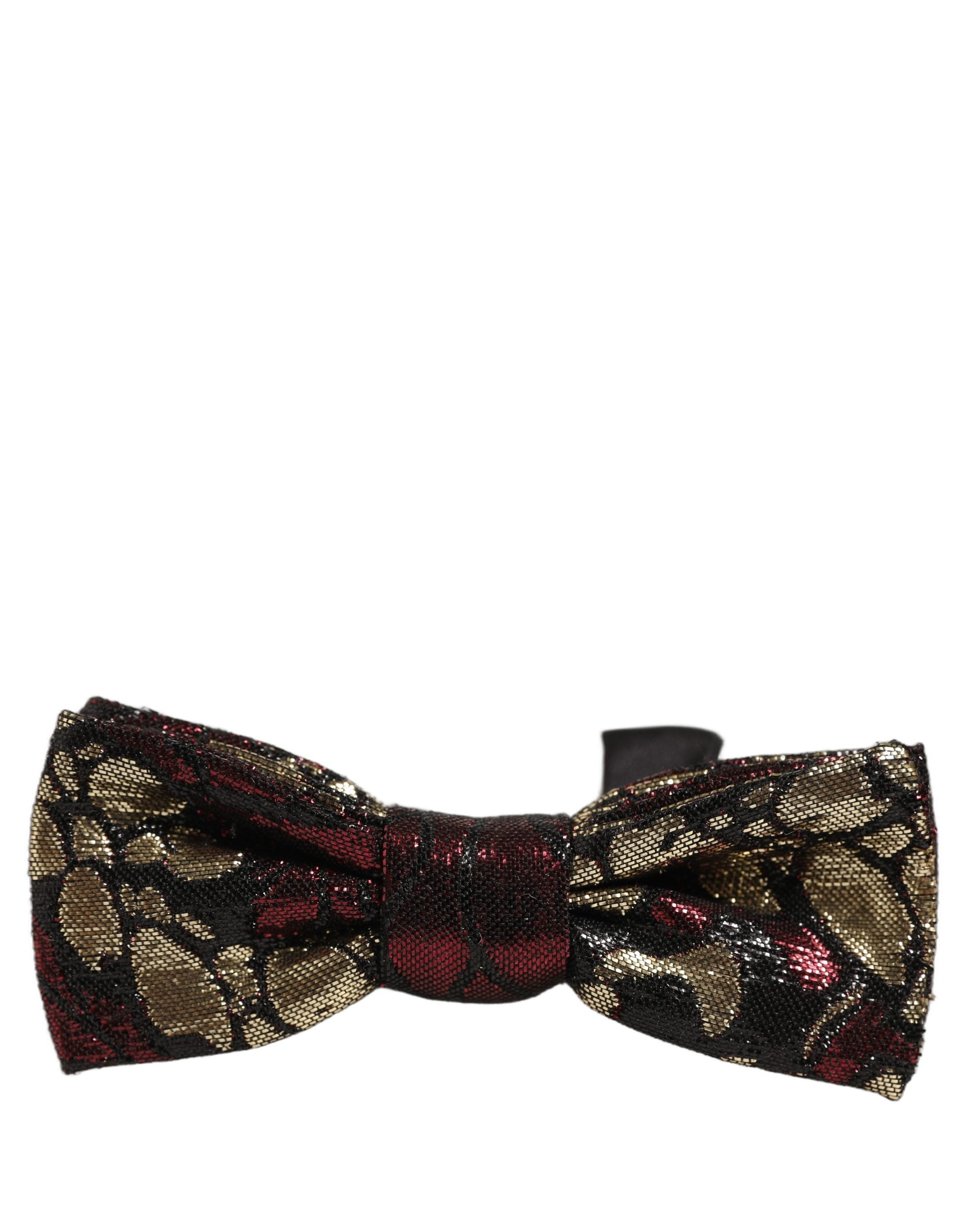 Dolce & Gabbana Multicolor Floral Jacquard Bow Tie - Luxury Elegance
