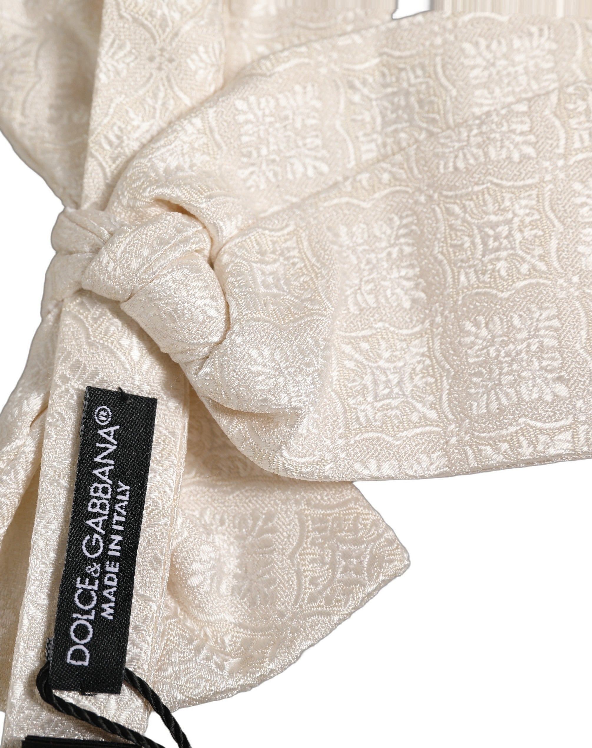 Dolce & Gabbana Silk Jacquard Bow Tie - Timeless Elegance