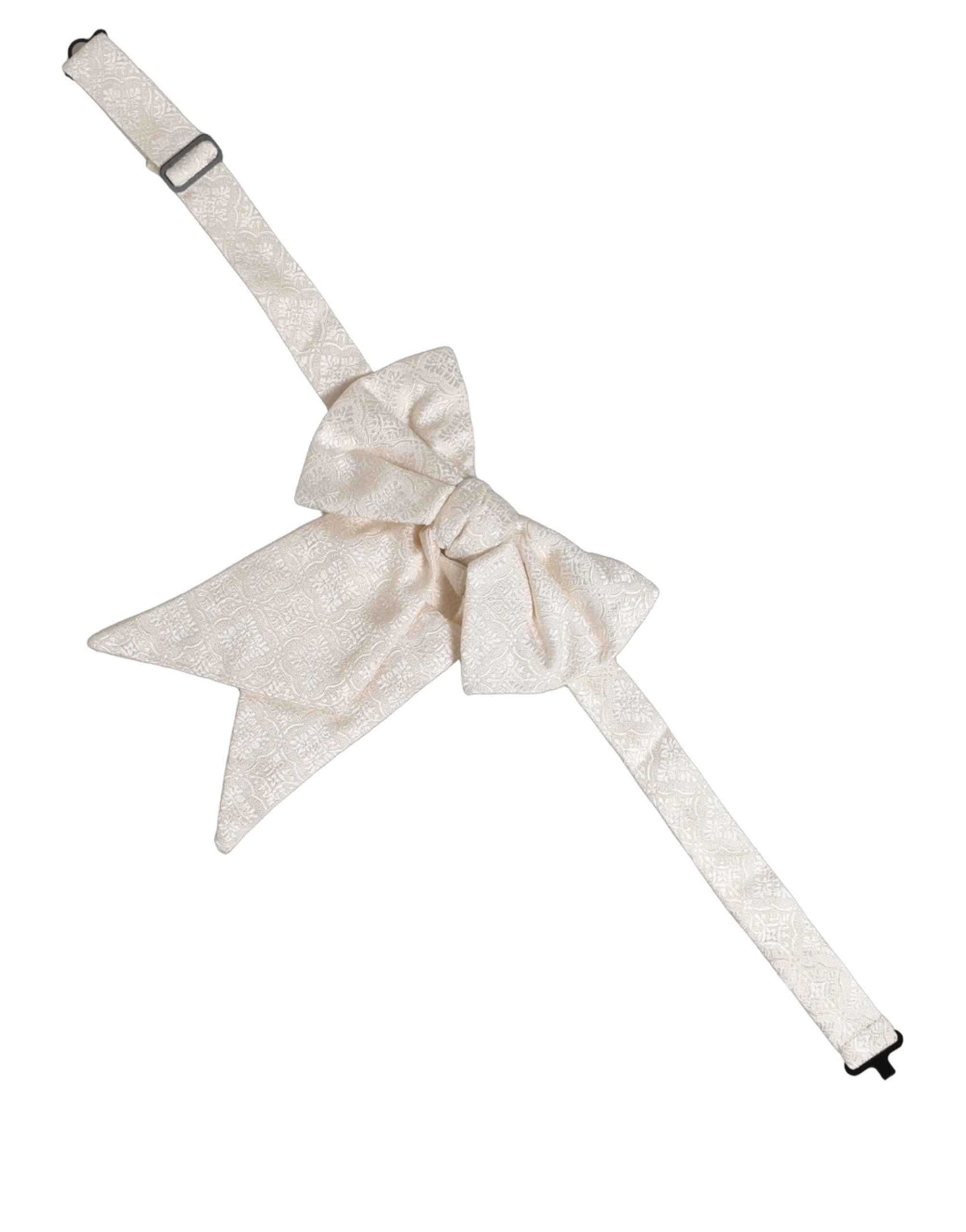 Dolce & Gabbana Silk Jacquard Bow Tie - Timeless Luxury Accessory