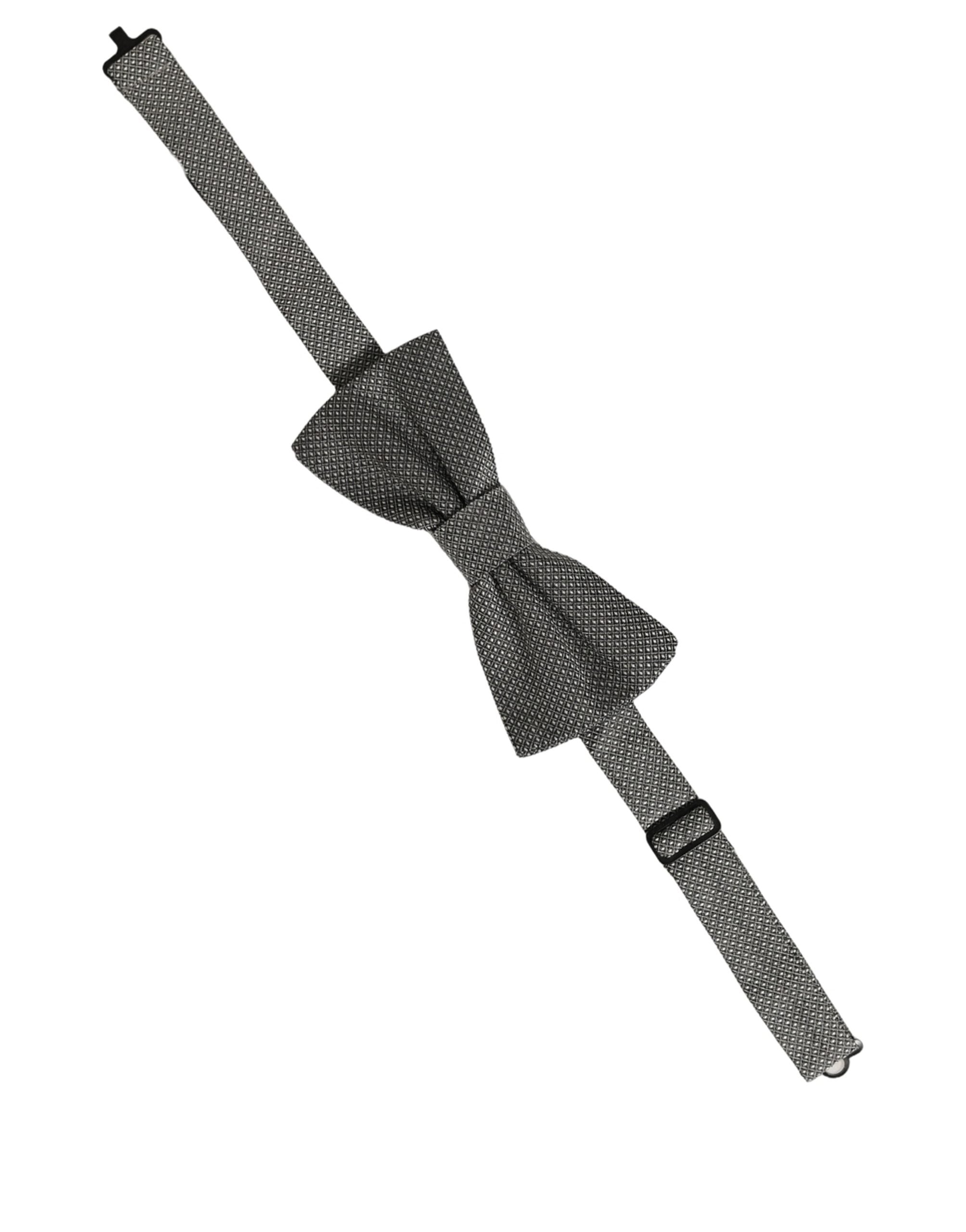 Dolce & Gabbana Gray Silk Bow Tie - Timeless Elegance for All