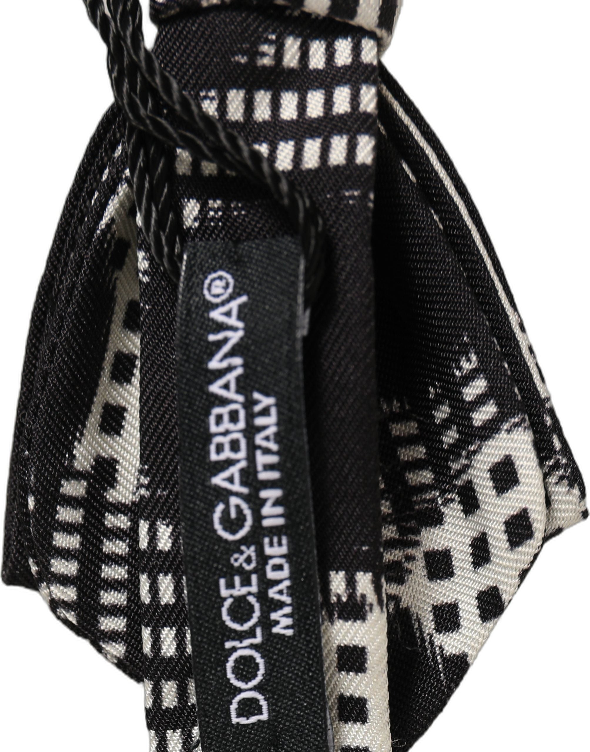 Dolce & Gabbana Silk Checkered Bow Tie - Timeless Luxury Accessory