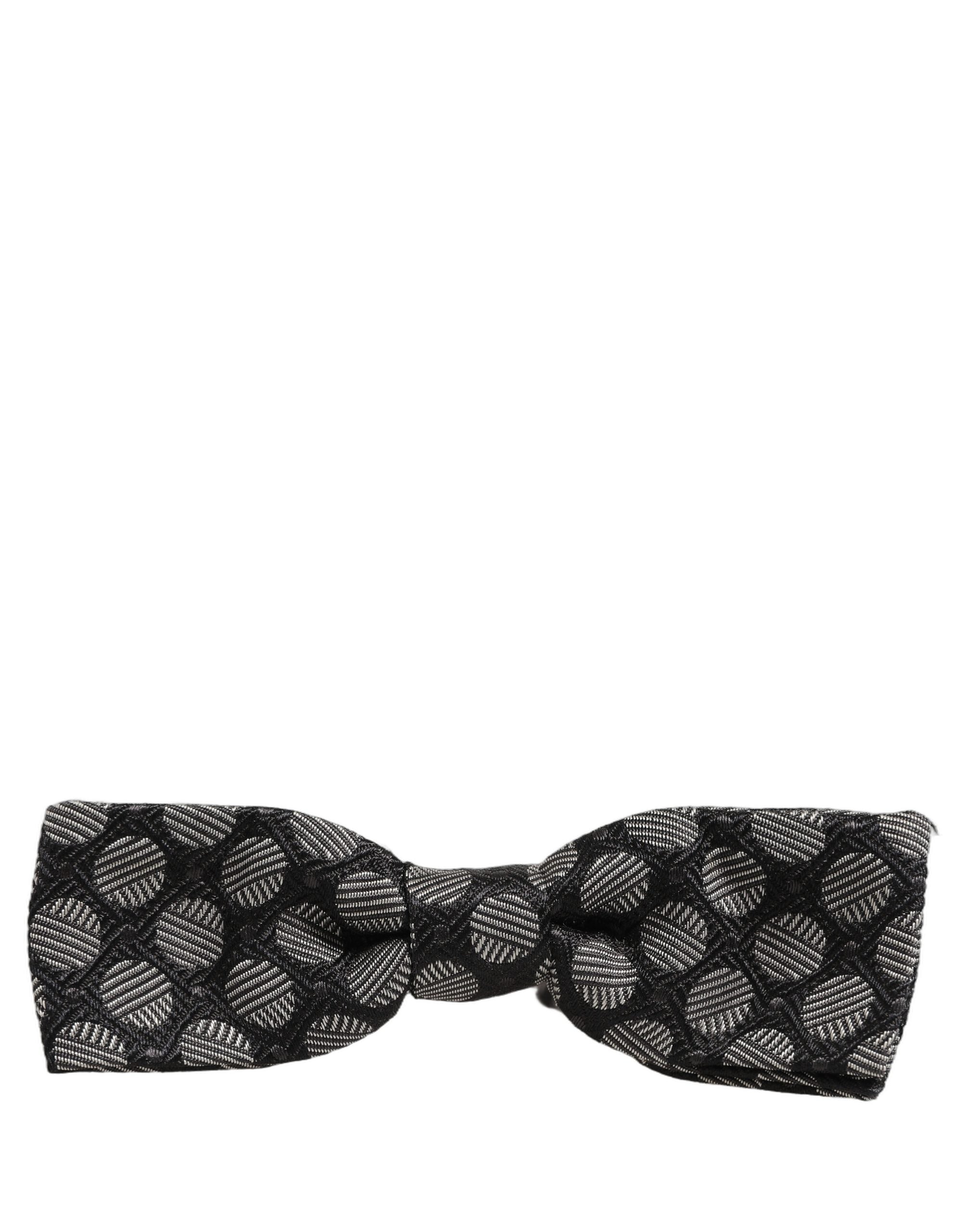 Dolce & Gabbana Silk Geometric Bow Tie - Timeless Elegance