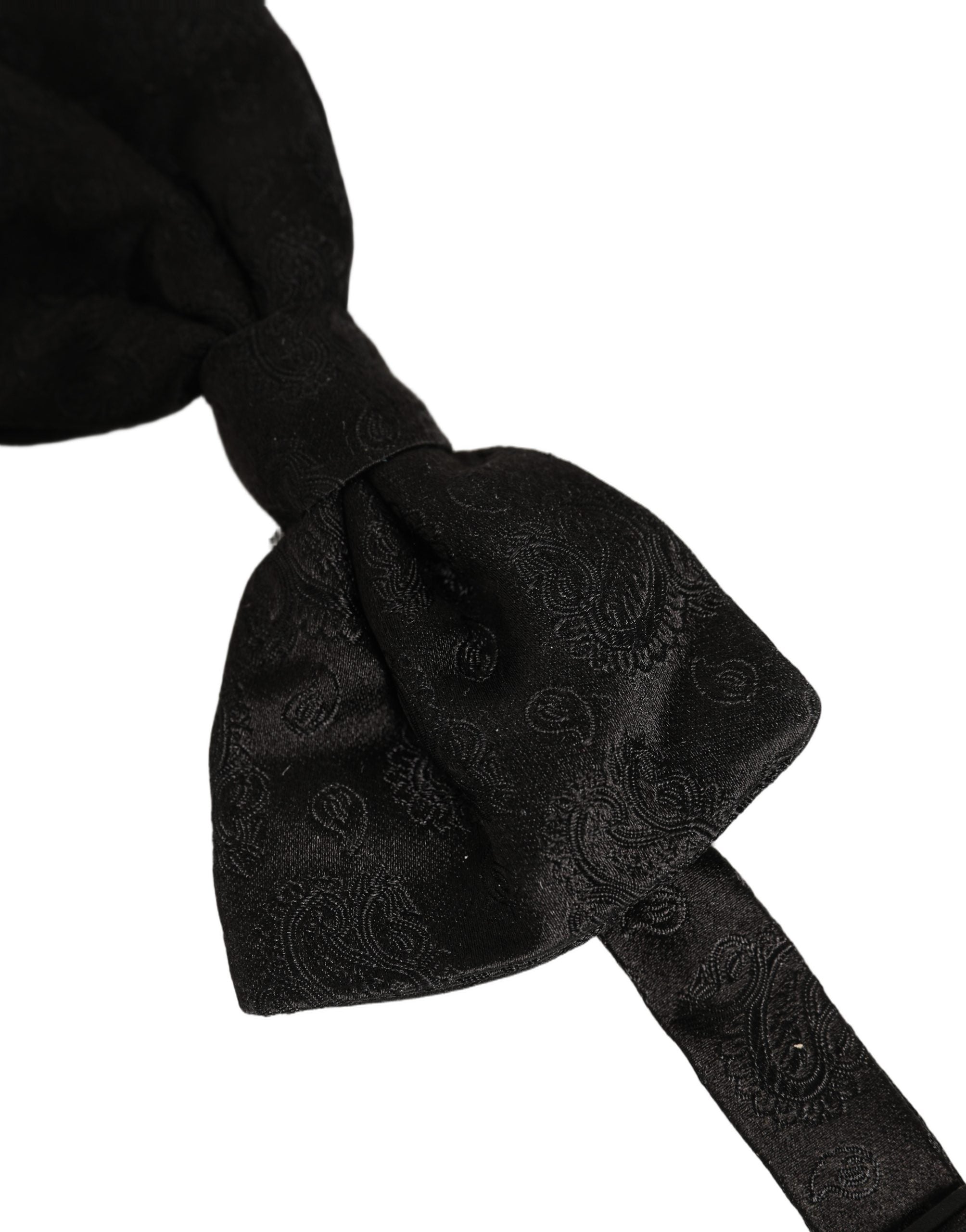 Dolce & Gabbana Black Silk Bow Tie - Timeless Elegance