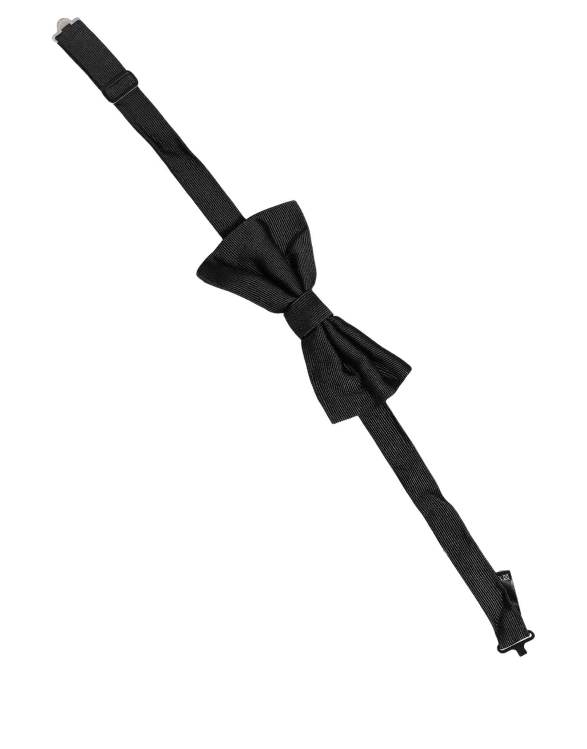 Dolce & Gabbana Silk Black Bow Tie - Timeless Elegance
