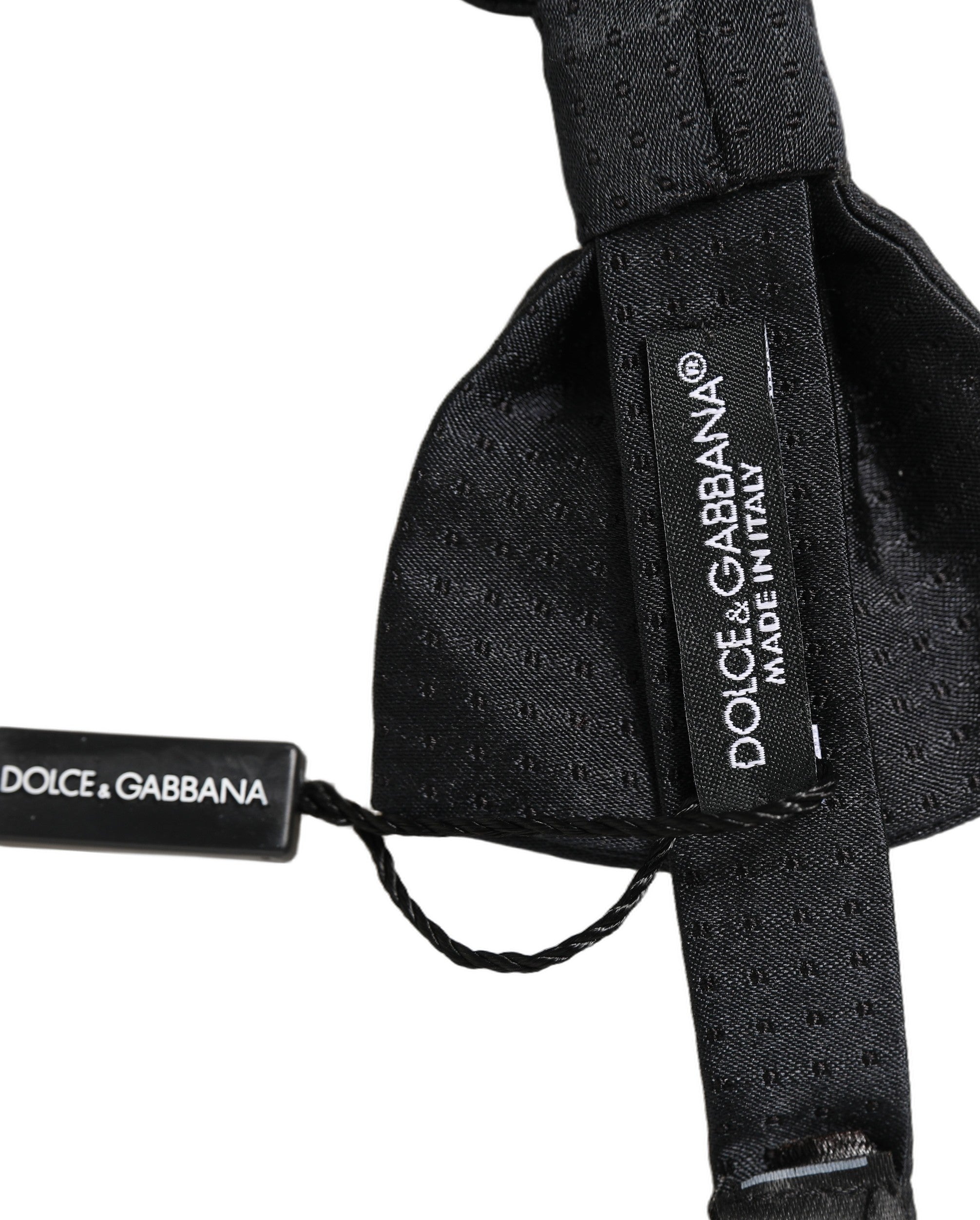 Dolce & Gabbana Black Silk Adjustable Bow Tie for Timeless Elegance
