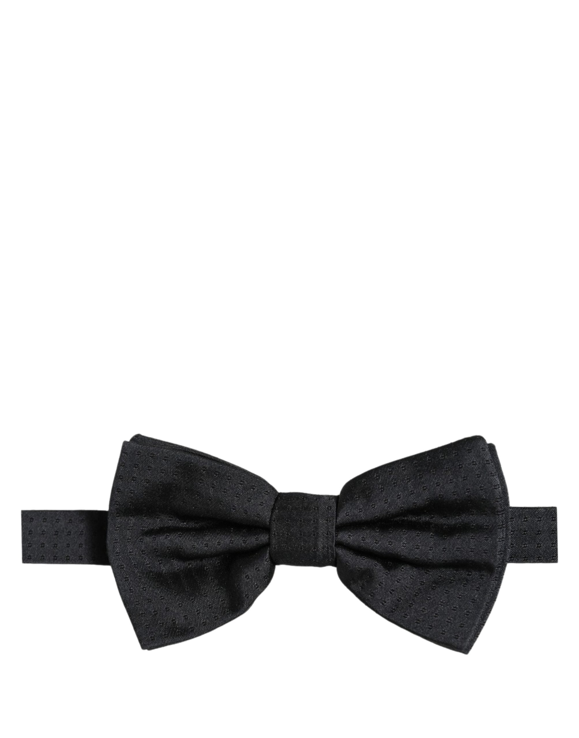 Dolce & Gabbana Silk Black Bow Tie for Timeless Elegance