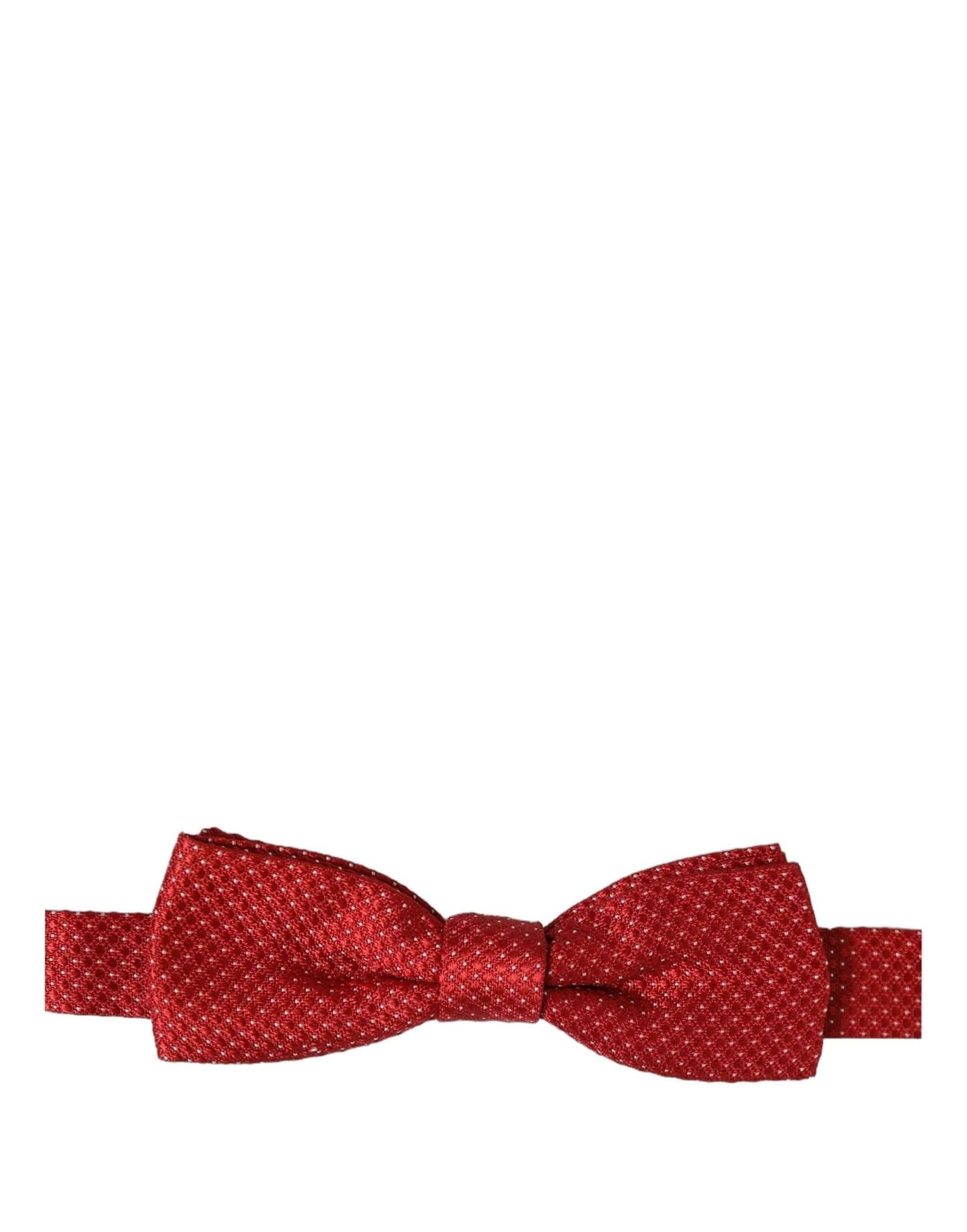 Dolce & Gabbana Red Silk Polka Dot Bow Tie - Timeless Elegance
